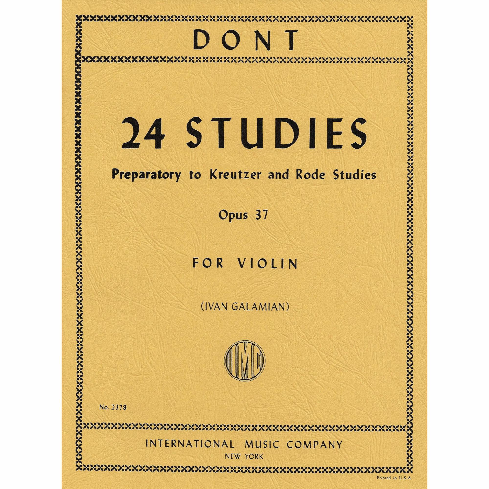 Dont -- 24 Studies, Op. 37 for Violin