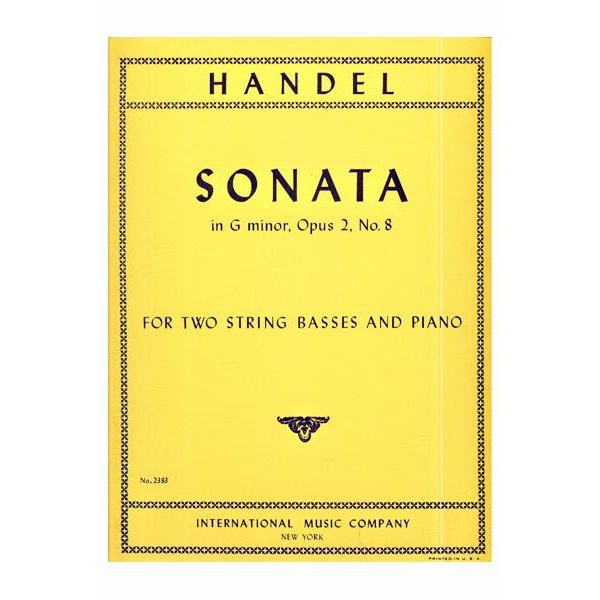 Sonata in G Minor, Op.2, No. 8 for Two String Basses and Piano