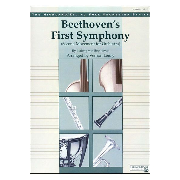 Beethoven's First Symphony (Second Movement for Full Orchestra: Grade 3)