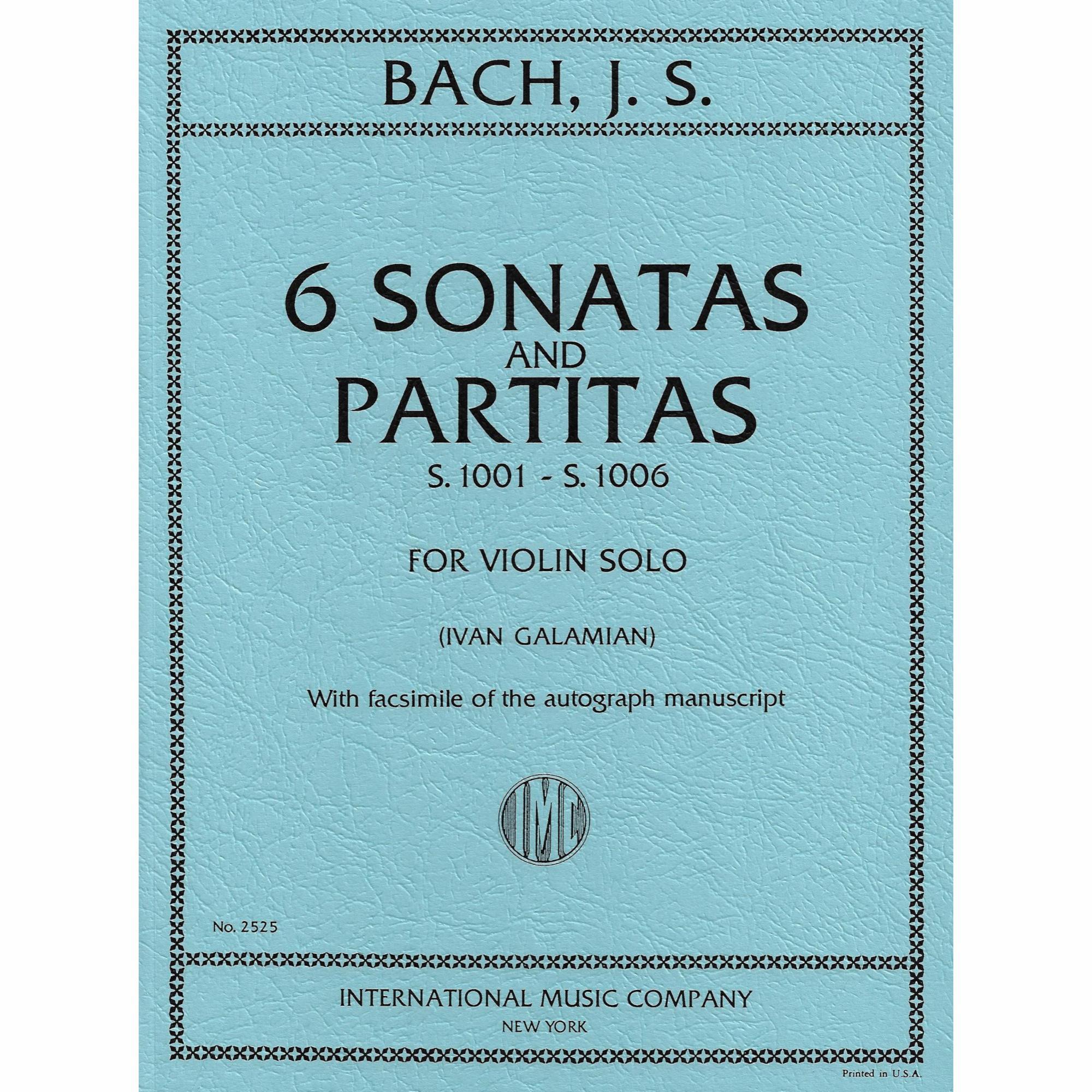 Bach -- 6 Sonatas and Partitas, S. 1001-S. 1006 for Solo Violin