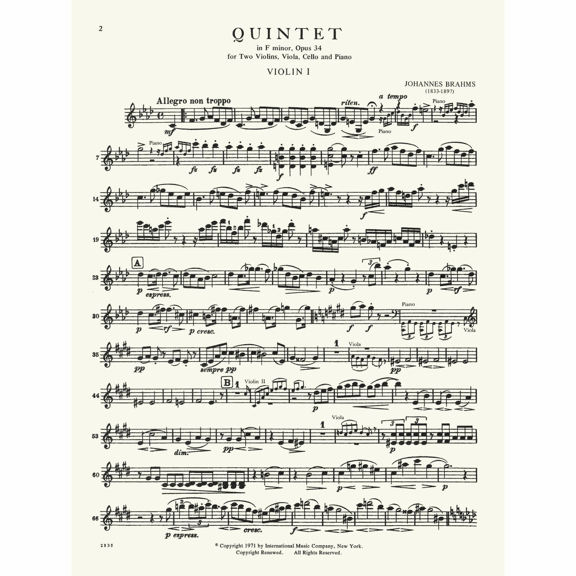 Sample: Violin I (Pg. 2)