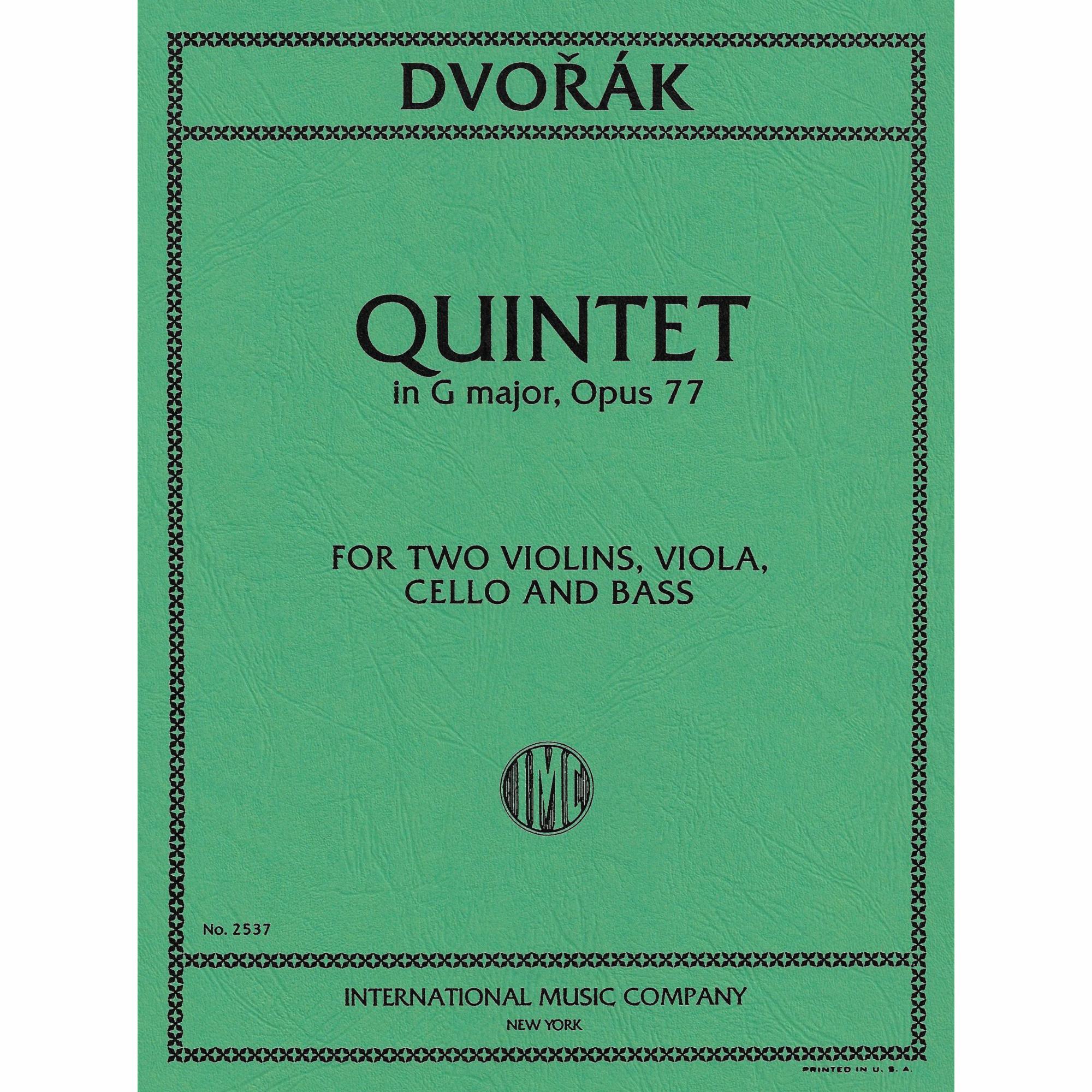 Dvorak -- String Quintet in G Major, Op. 77