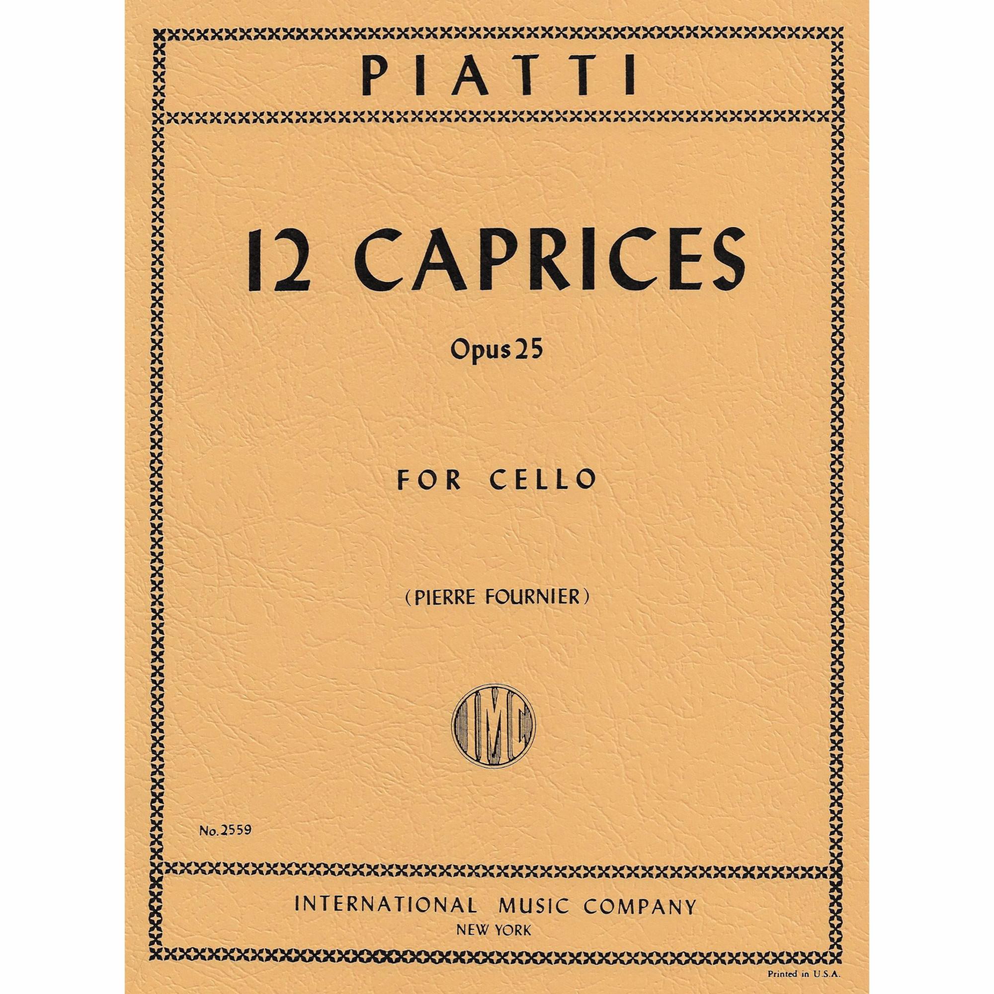 Piatti -- 12 Caprices, Op. 25 for Cello