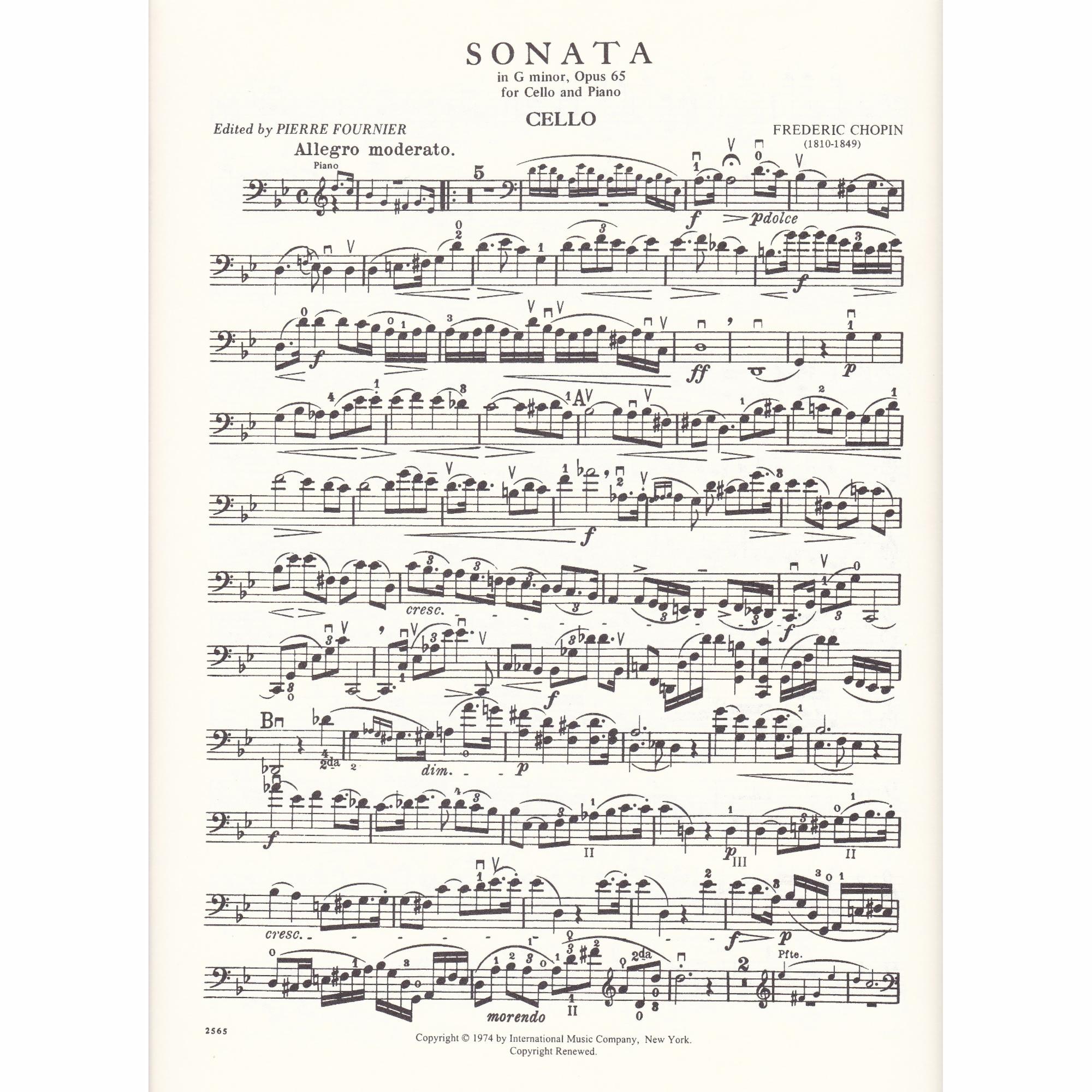 Cello Sonata in G Minor, Op. 65