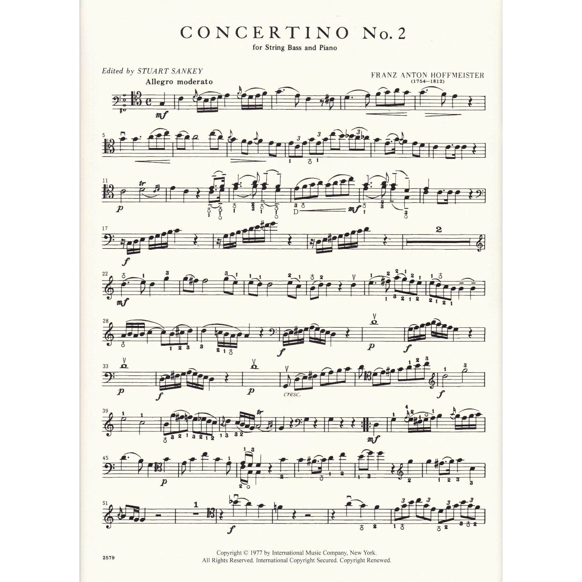 Bass Concertino No. 2 in D Major