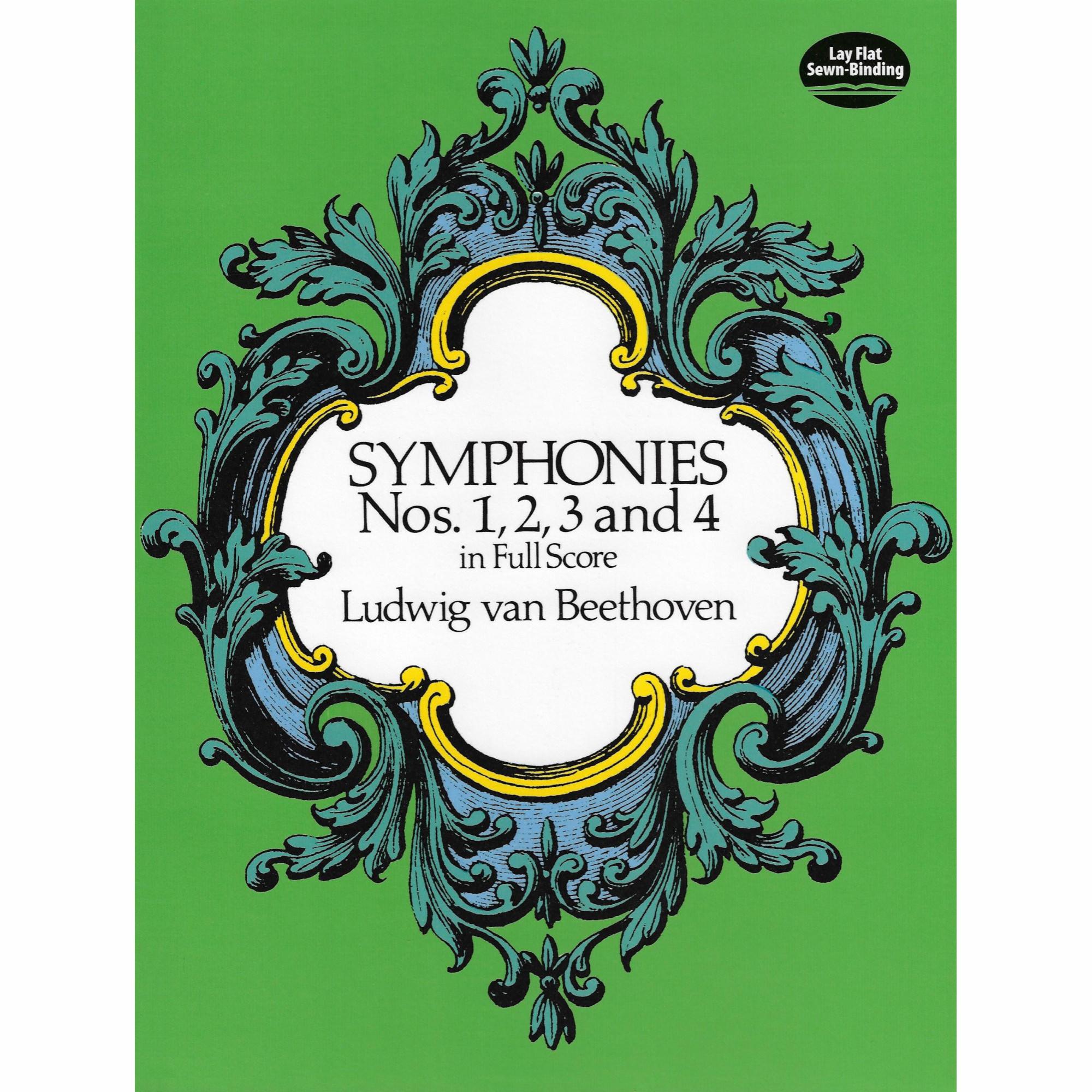 Beethoven -- Symphonies Nos. 1, 2, 3 and 4 in Full Score