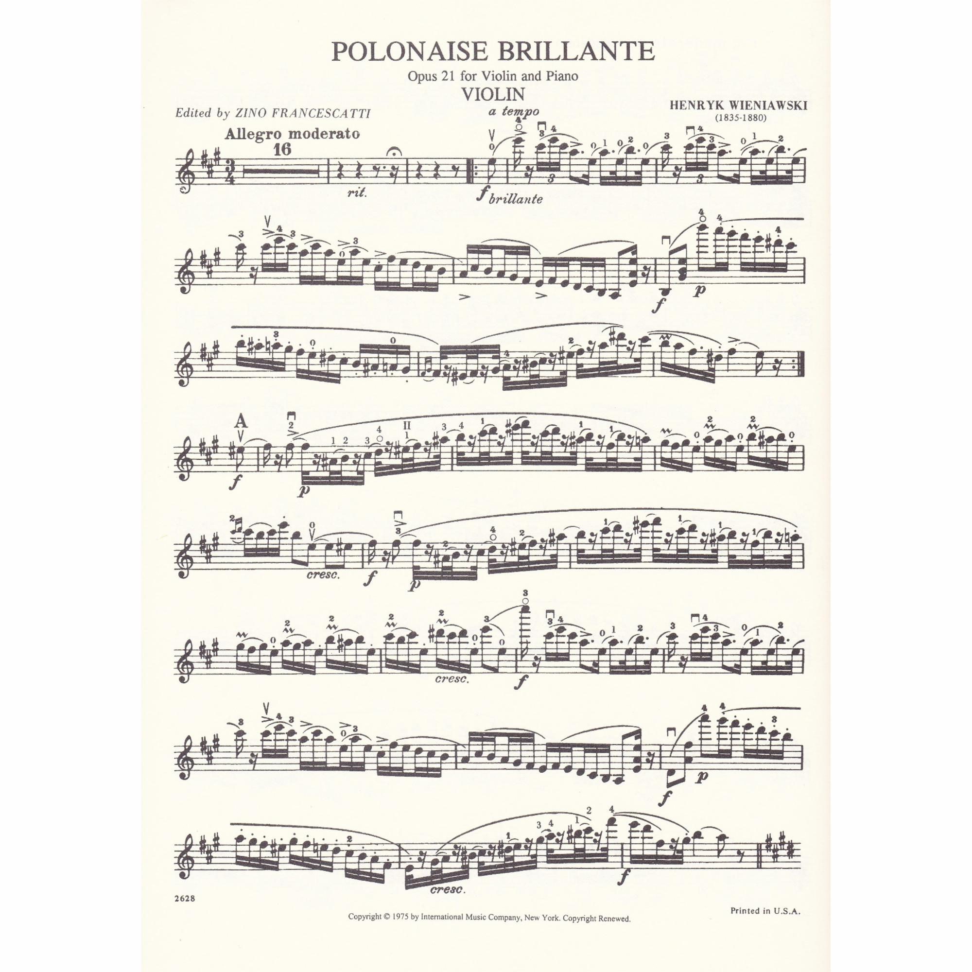 Polonaise Brillante No. 2 in A Major, Op. 21