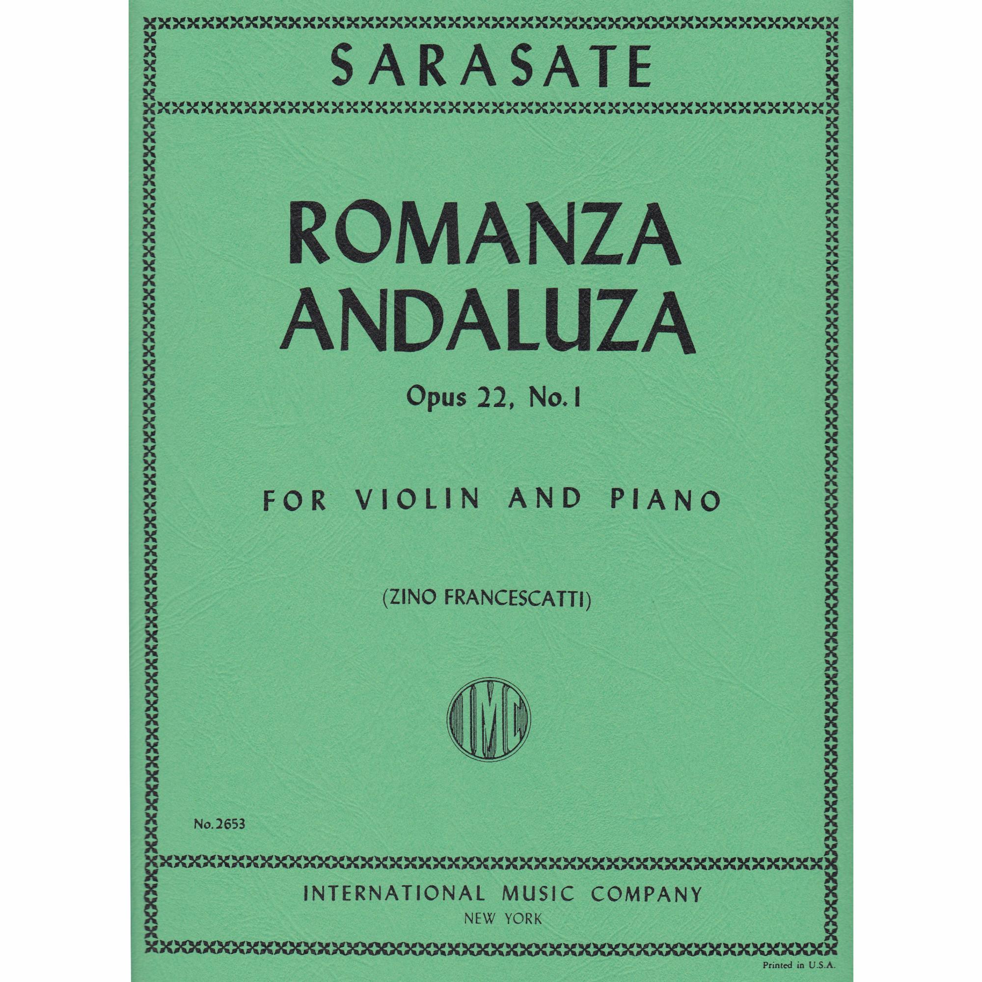 Romanza Andaluza for Violin and Piano, Op. 22, No. 1