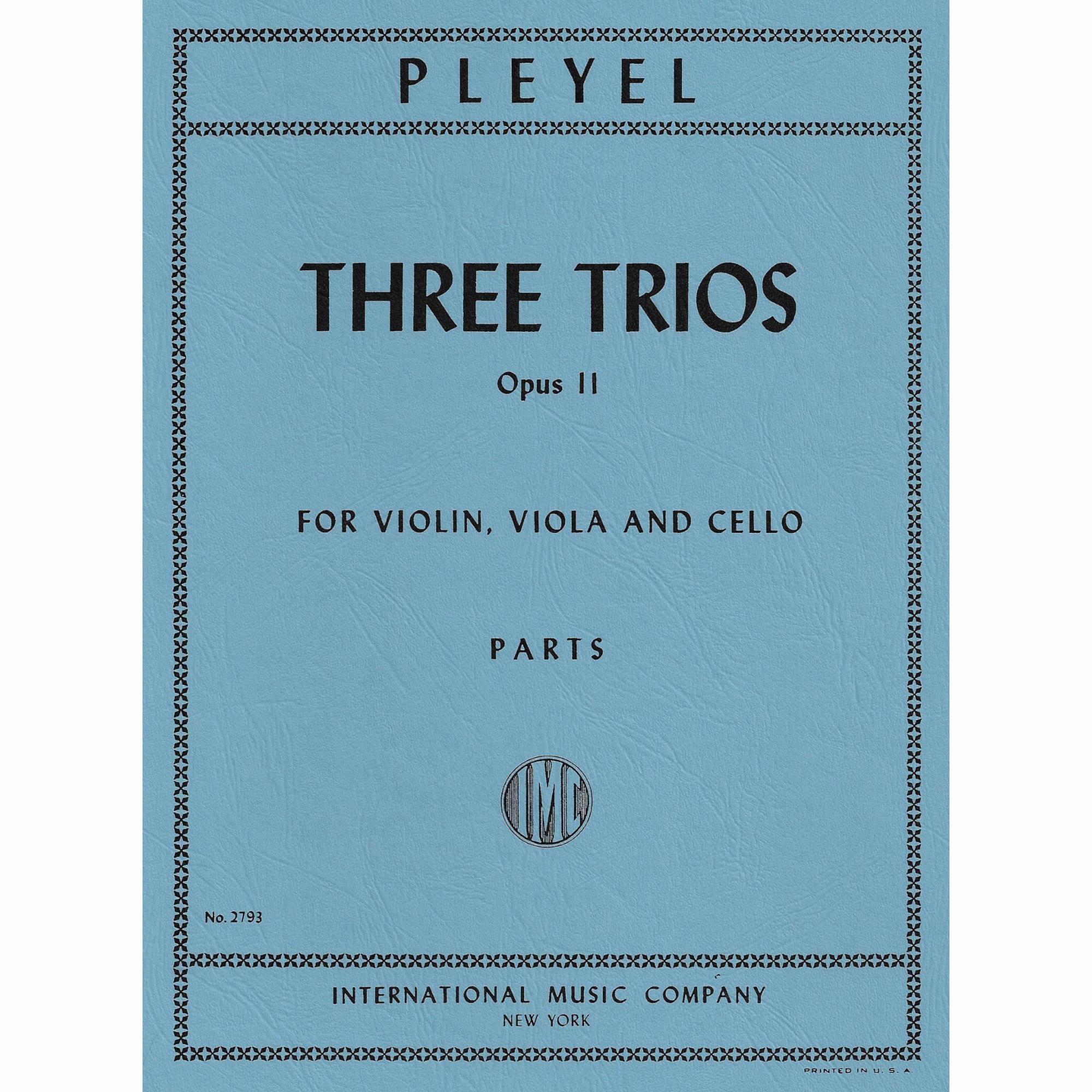 Pleyel -- Three Trios, Op. 11 for Violin, Viola, and Cello