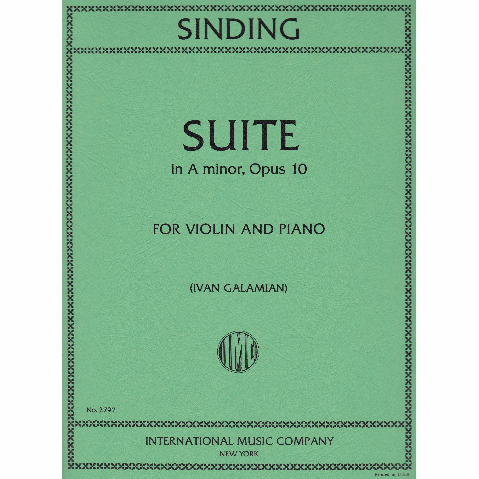 Suite in A Minor, Op.10 for Violin and Piano