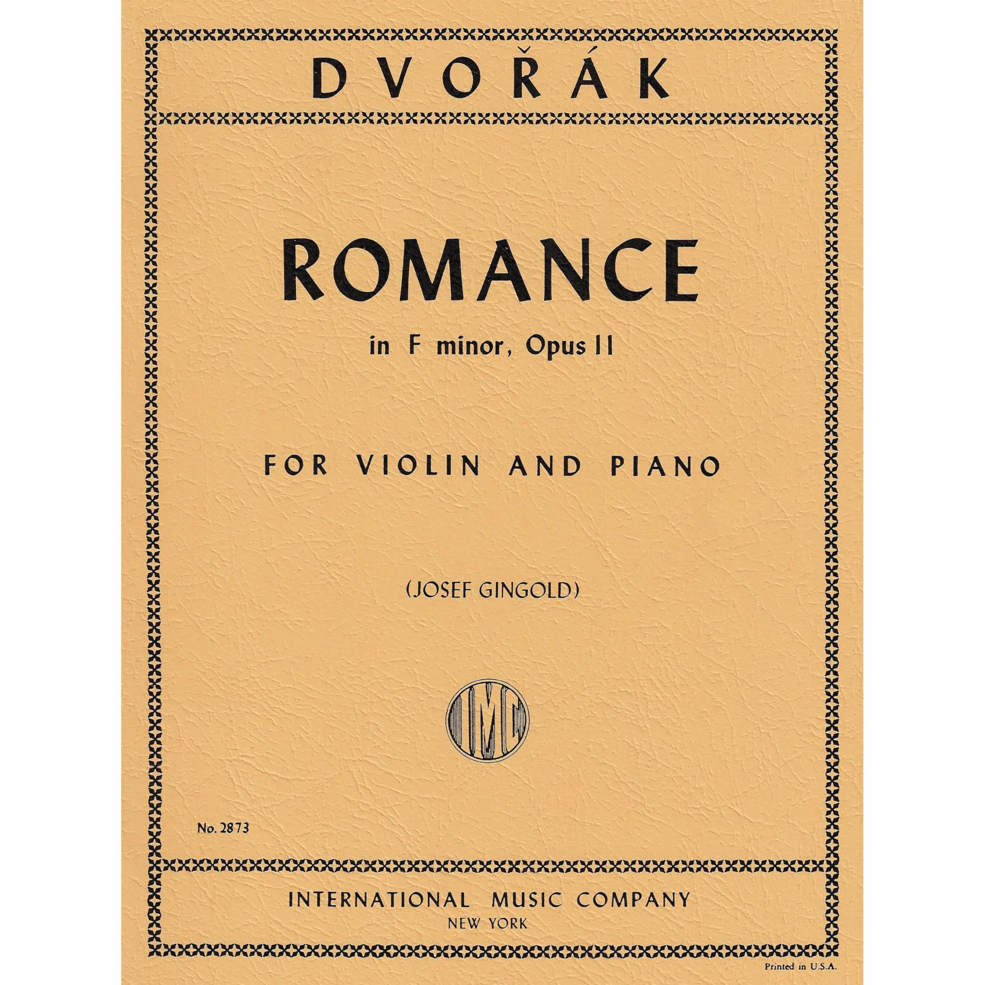 Dvorak -- Romance in F Minor, Op. 11 for Violin and Piano