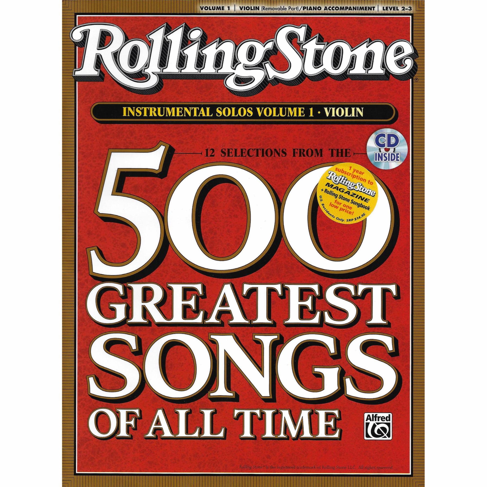 Selections from Rolling Stone's 500 Greatest Songs, Vol. 1 for Violin, Viola, or Cello and Piano