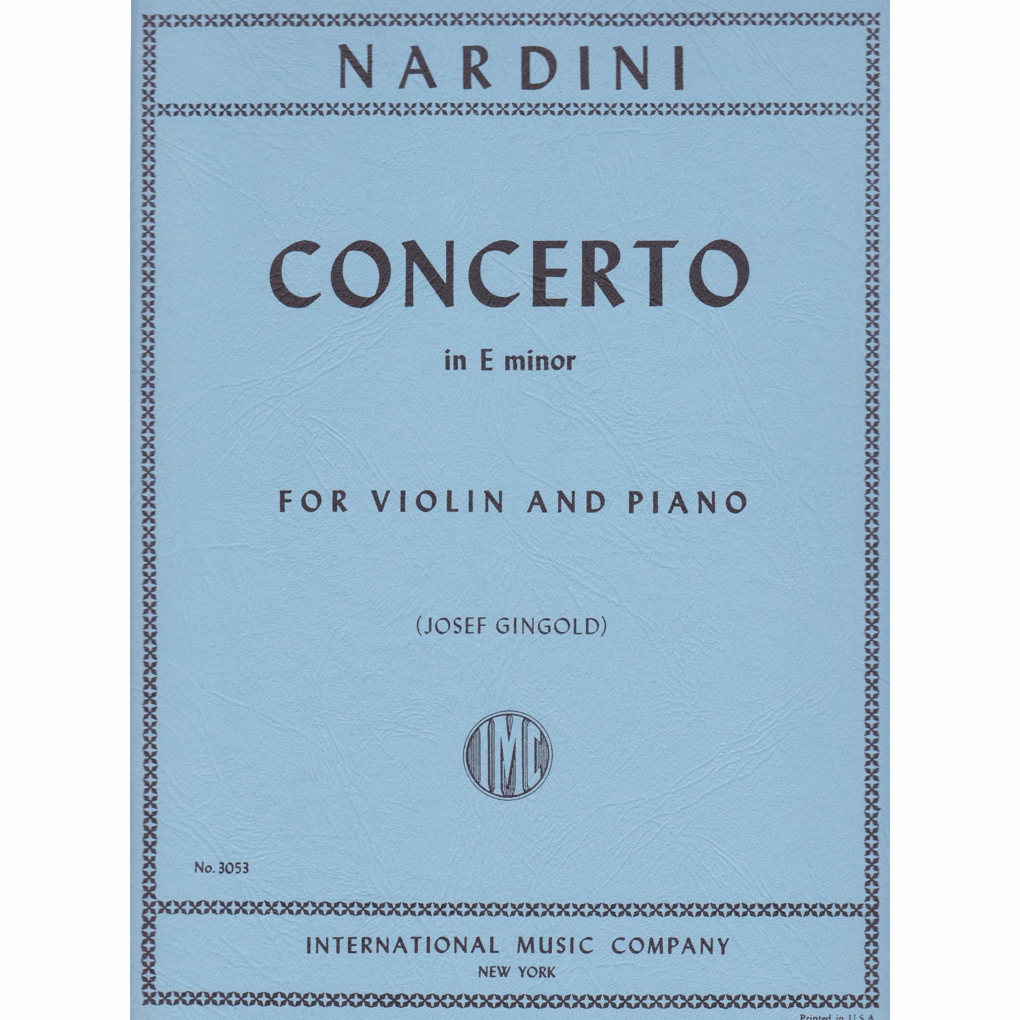 Concerto in E Minor for Violin and Piano