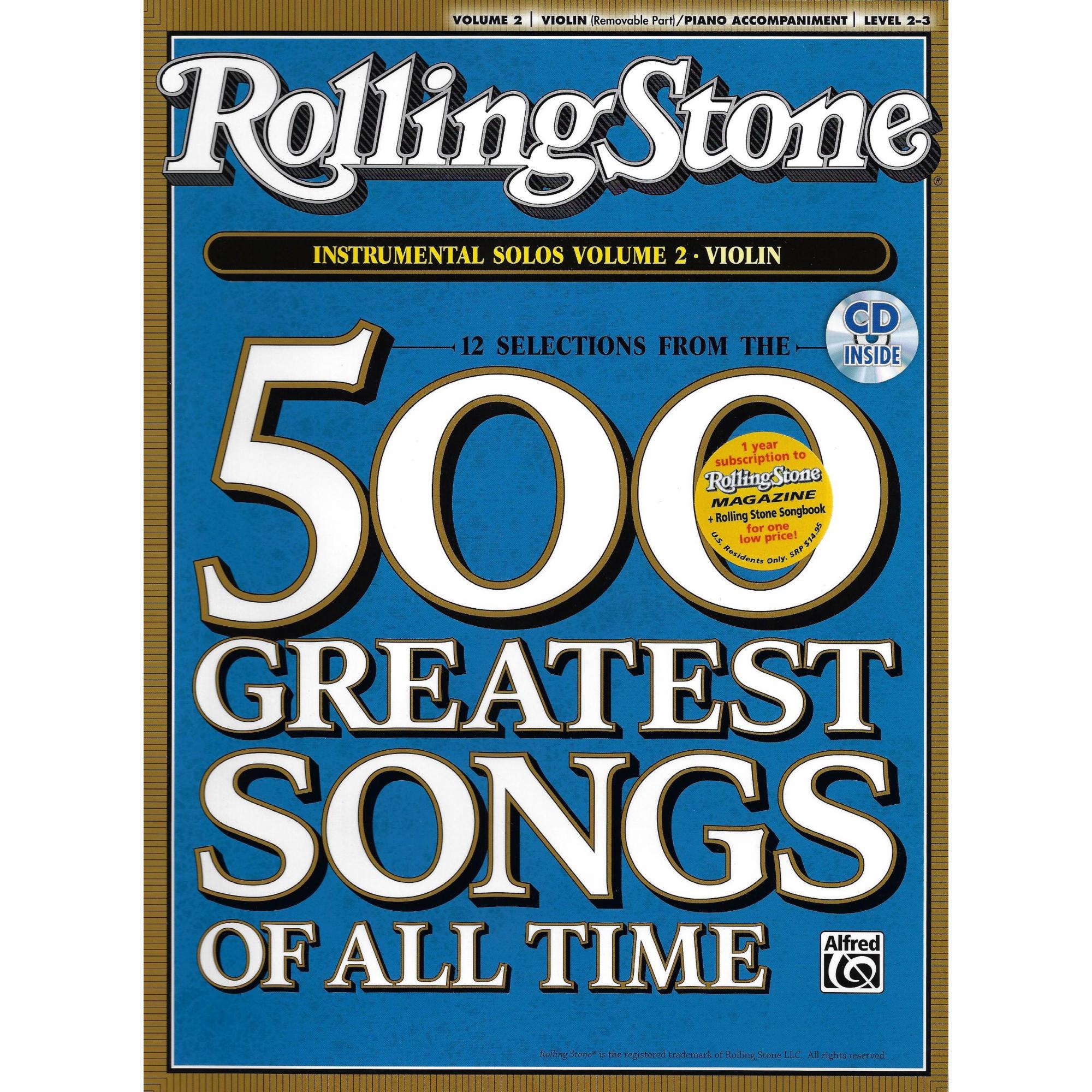 Selections from Rolling Stone's 500 Greatest Songs, Vol. 2 for Violin, Viola, or Cello and Piano