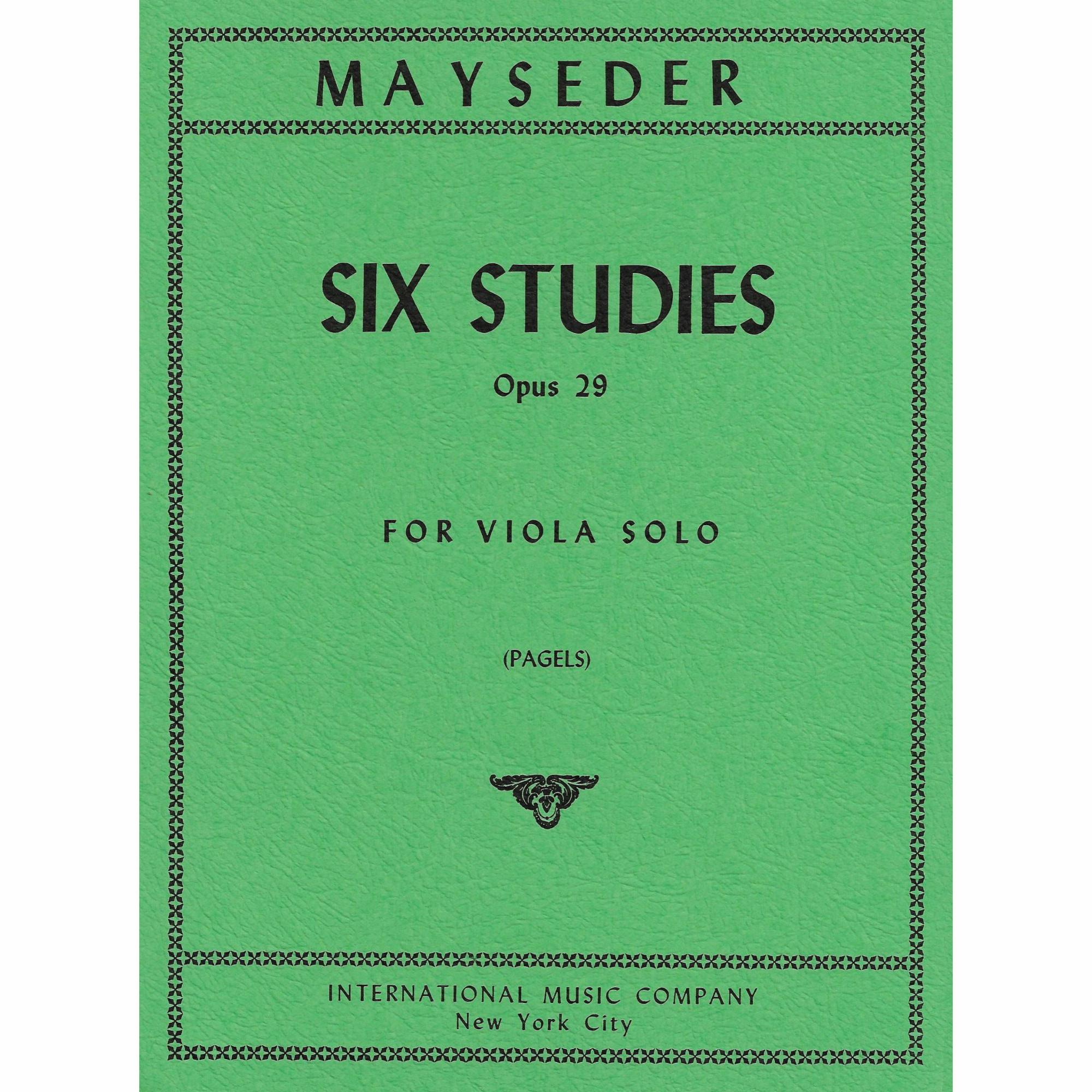 Mayseder -- Six Studies, Op. 29 for Viola