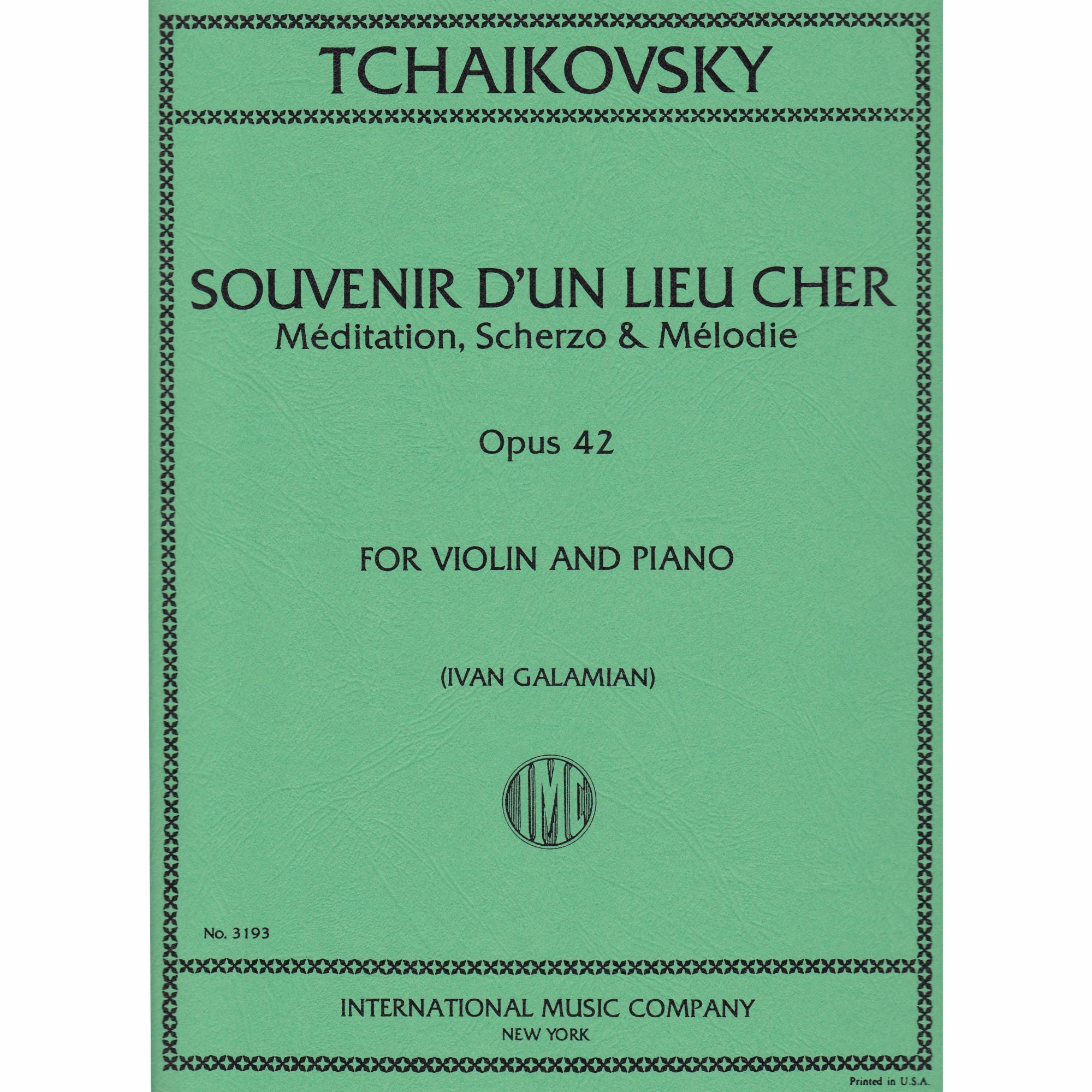 Souvenir d?un lieu cher for Violin and Piano, Op. 42