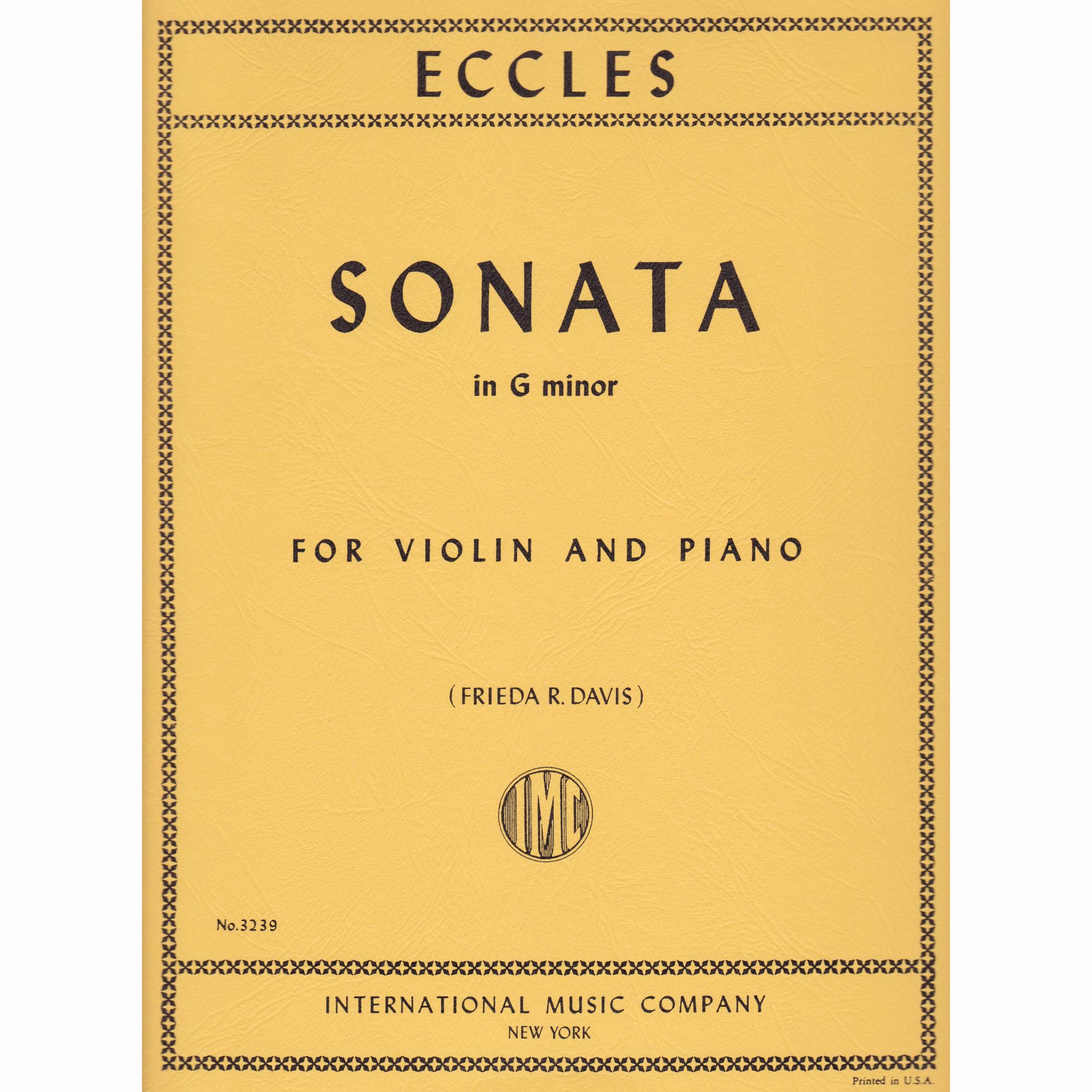 Eccles -- Sonata in G Minor for Violin and Piano