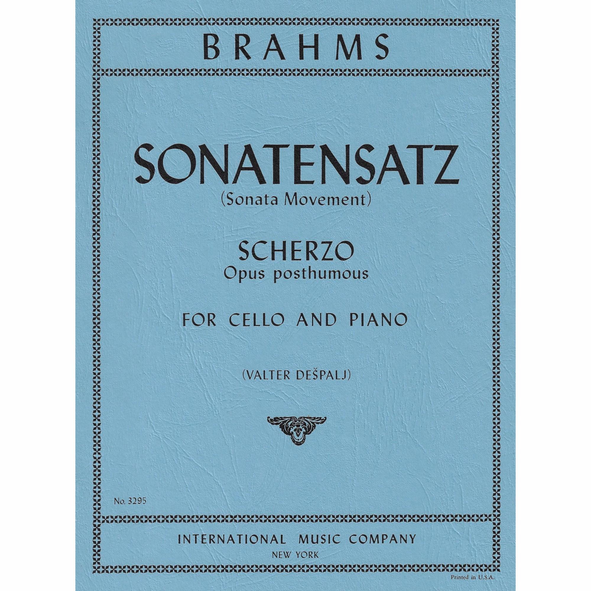Sonatensatz (Scherzo) Op. post. for Cello and Piano