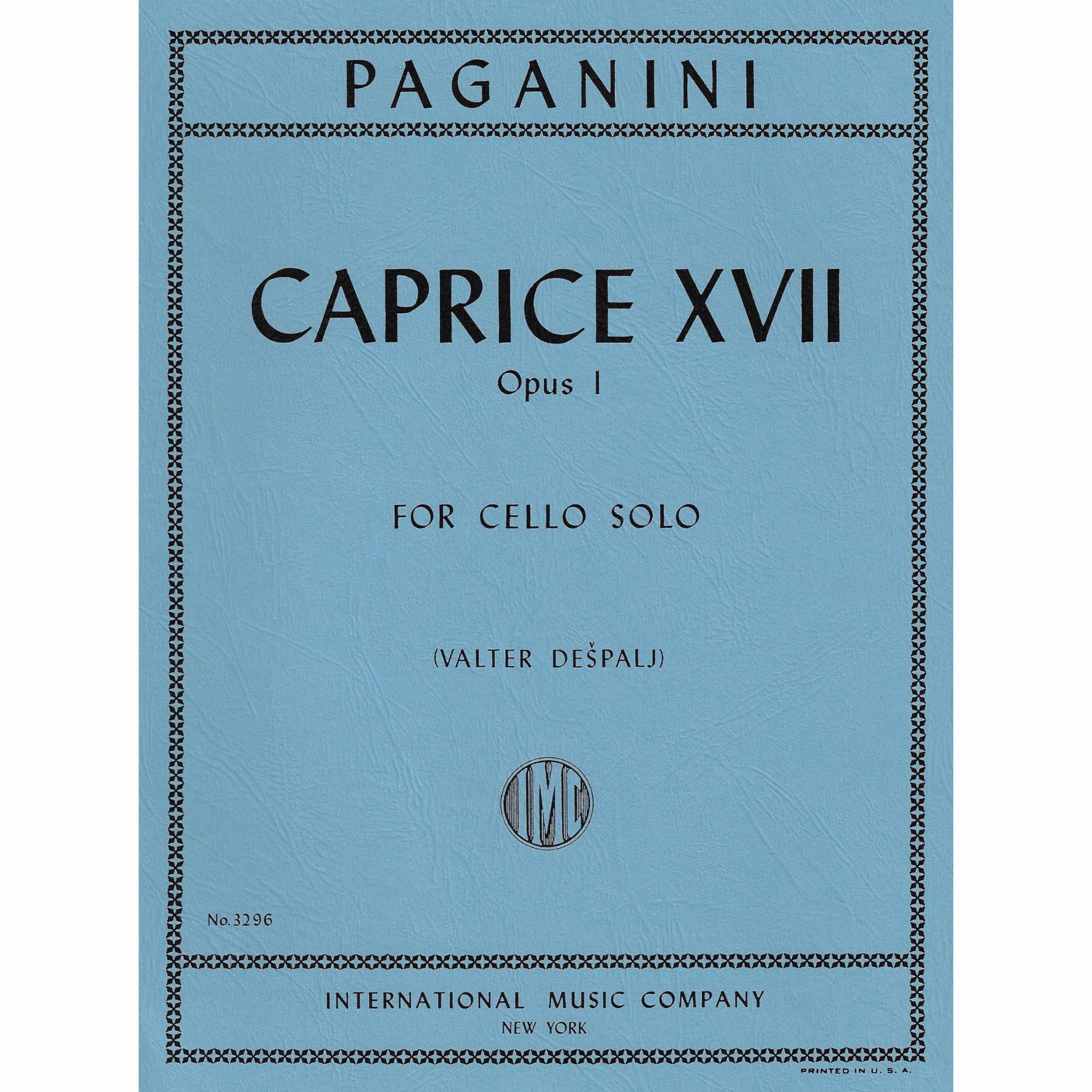 Paganini -- Caprice XVII, from Op. 1 Solo Cello