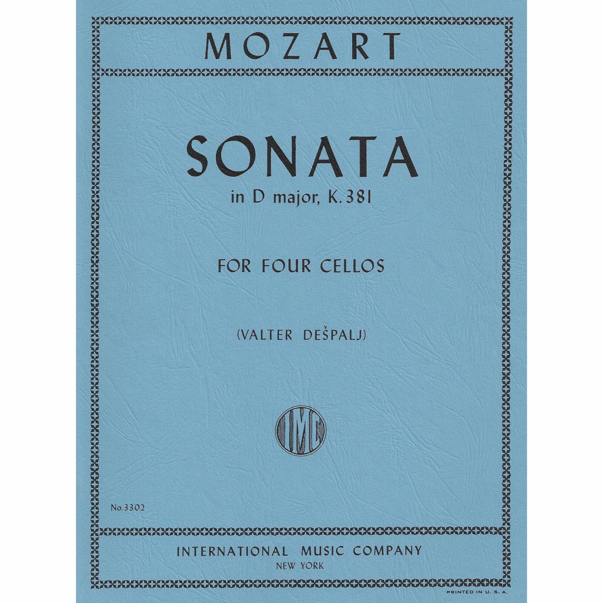 Mozart -- Sonata in D Major, K. 381 for Four Cellos
