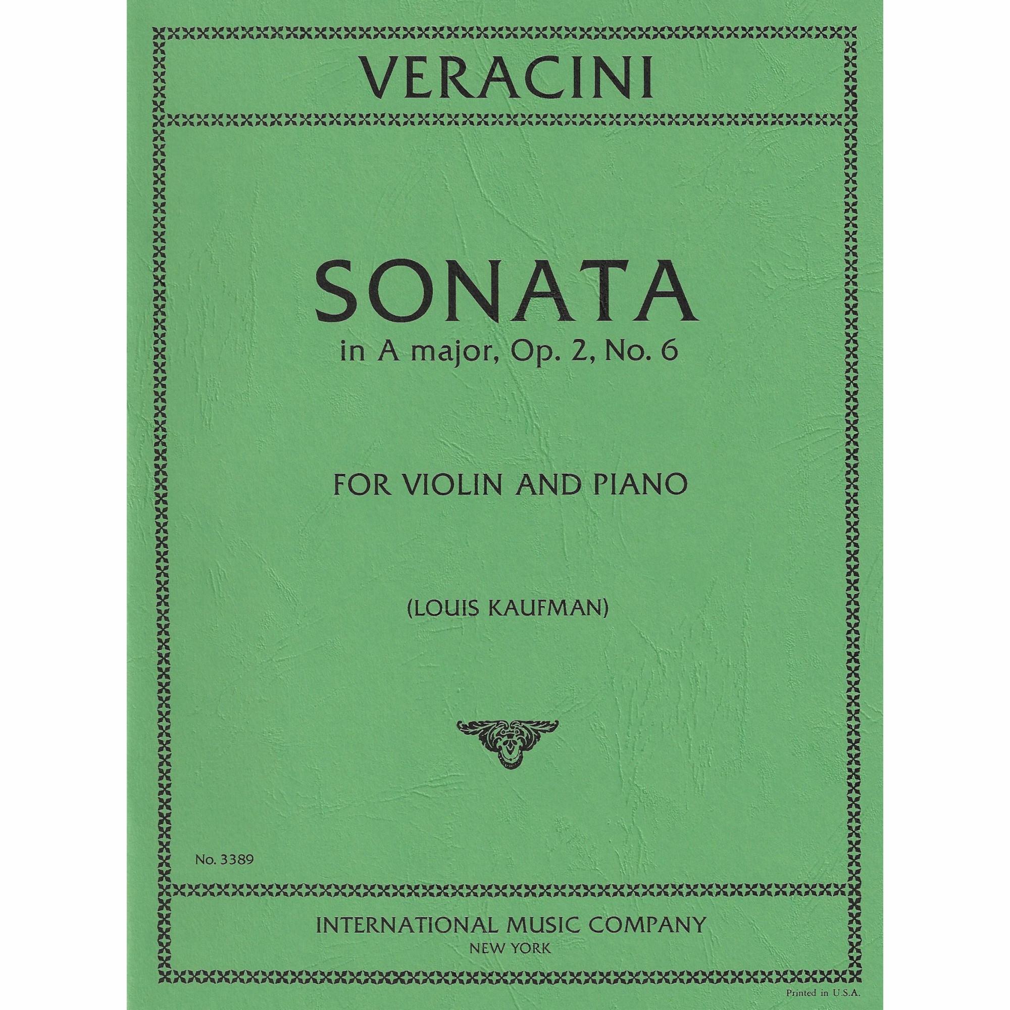 Veracini -- Sonata in A Major, Op. 2, No. 6 for Violin and Piano
