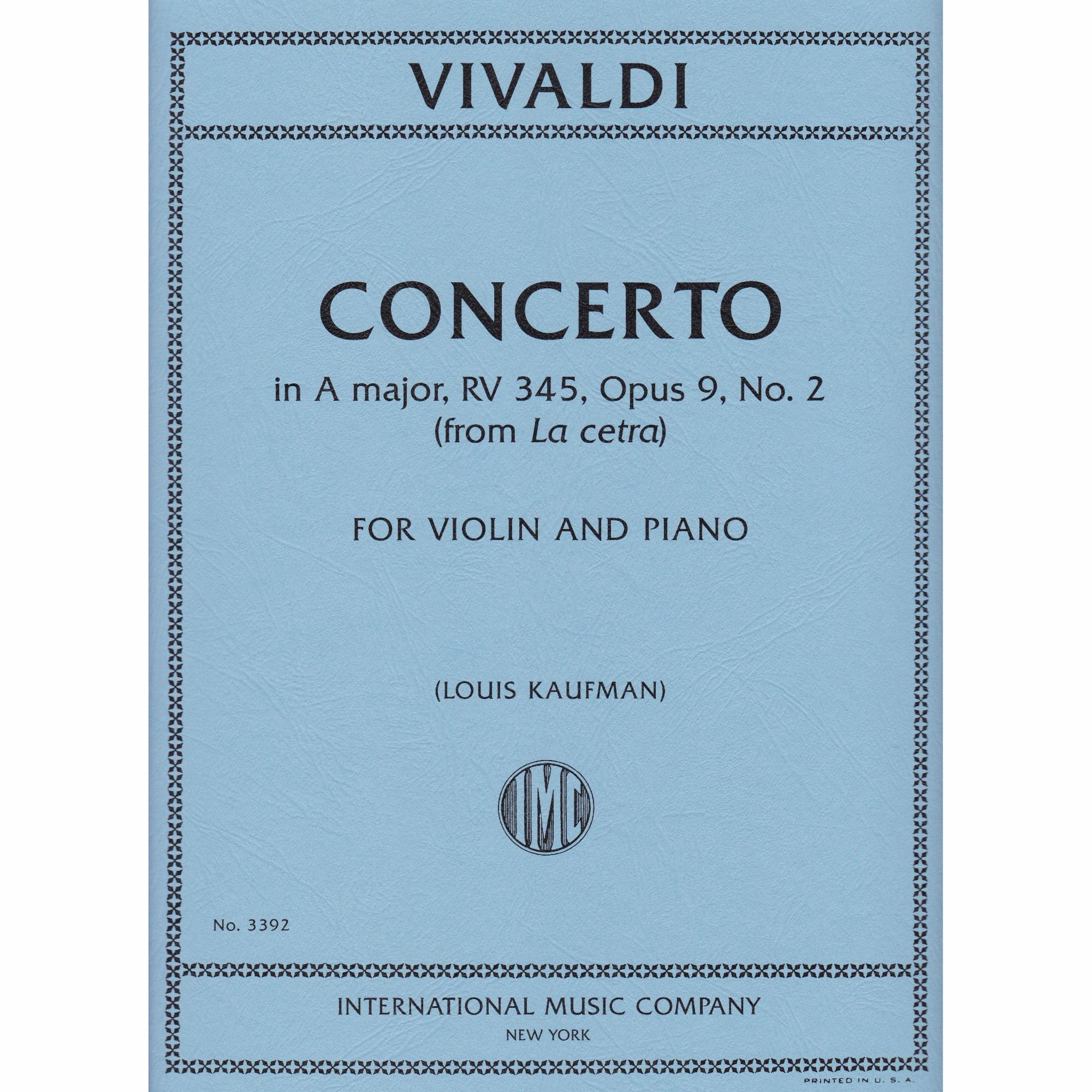 Violin Concerto in A Major, Op. 9, No. 2