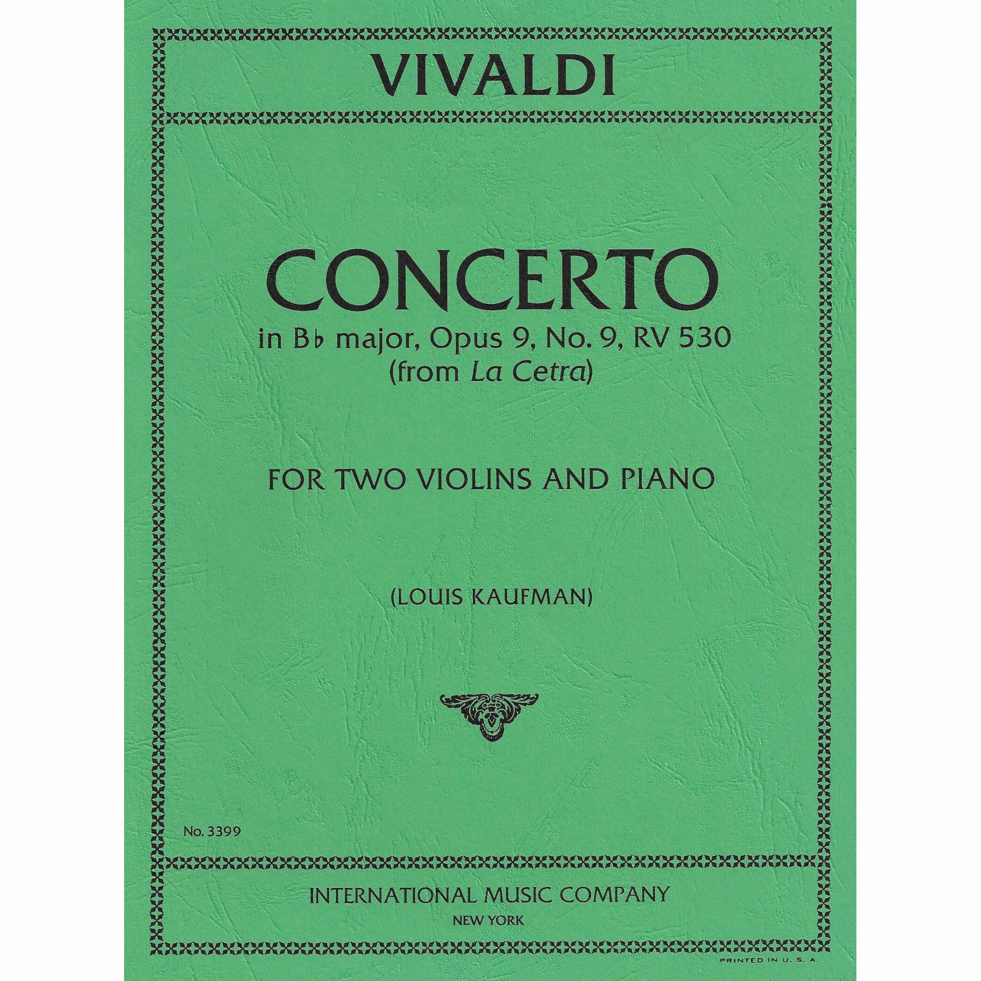 Vivaldi -- Concerto in B-flat Major, Op. 9, No. 9 for Two Violins and Piano