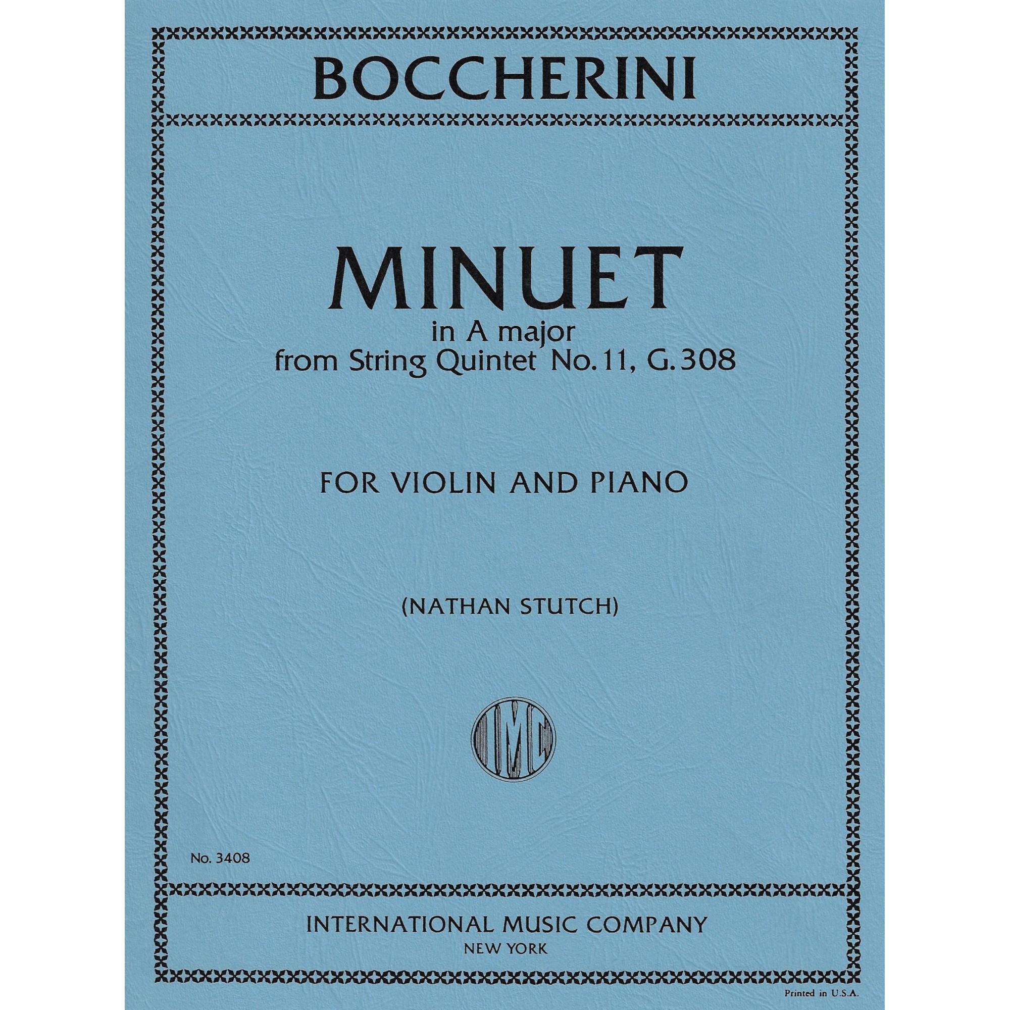 Boccherini -- Minuet in A Major, from String Quintet No. 11, G. 308 for Violin and Piano