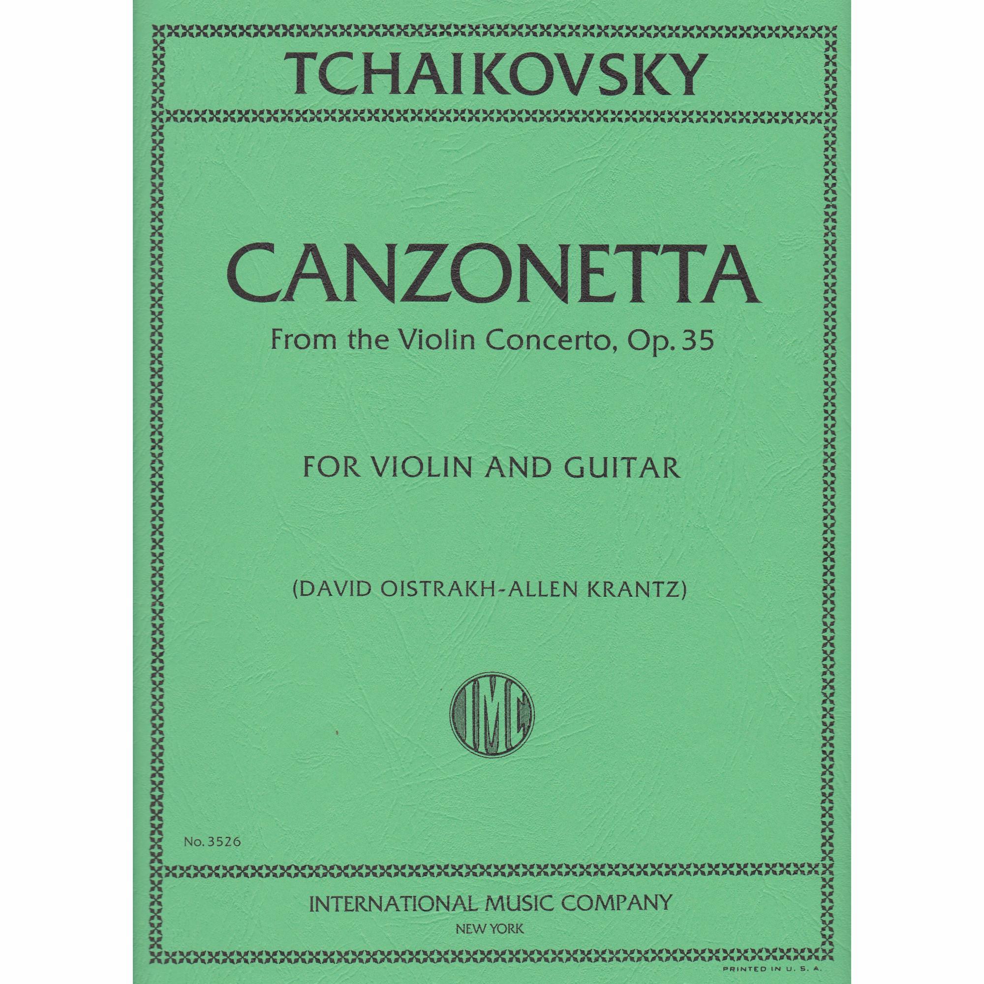 Canzonetta from the Violin Concerto for Violin and Guitar