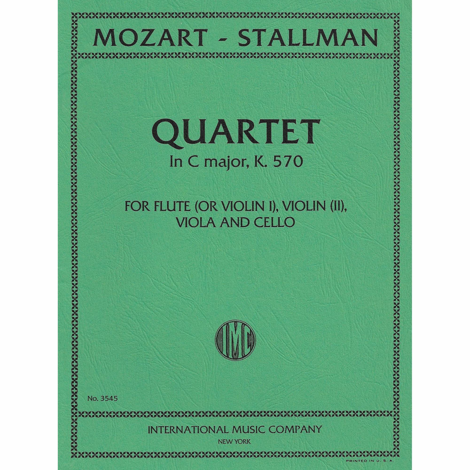 Mozart -- Piano Sonata No. 17 in B-flat Major, K. 570, arr. String Quartet