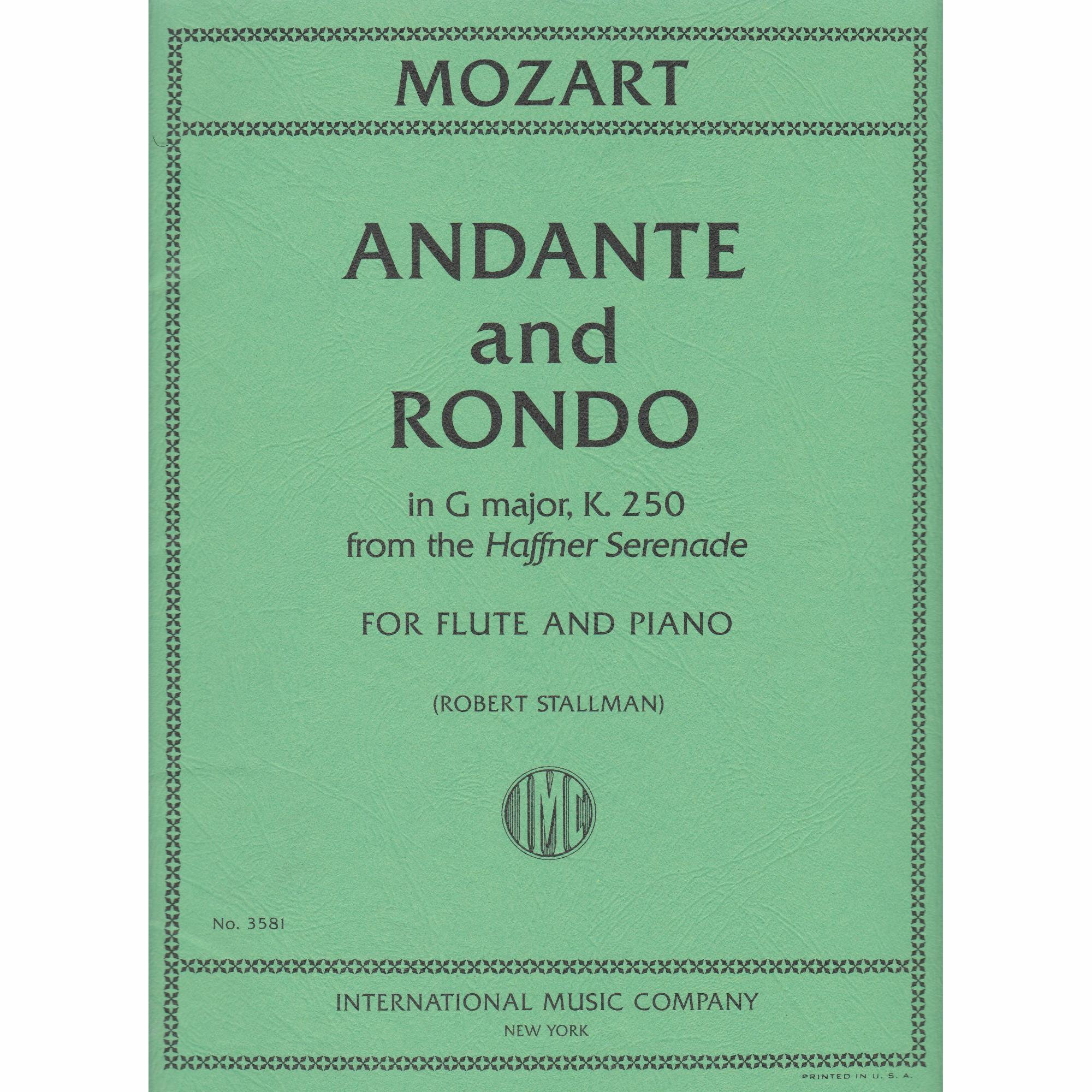 Andante and Rondo (from The Haffner Serenade) for Flute and Piano