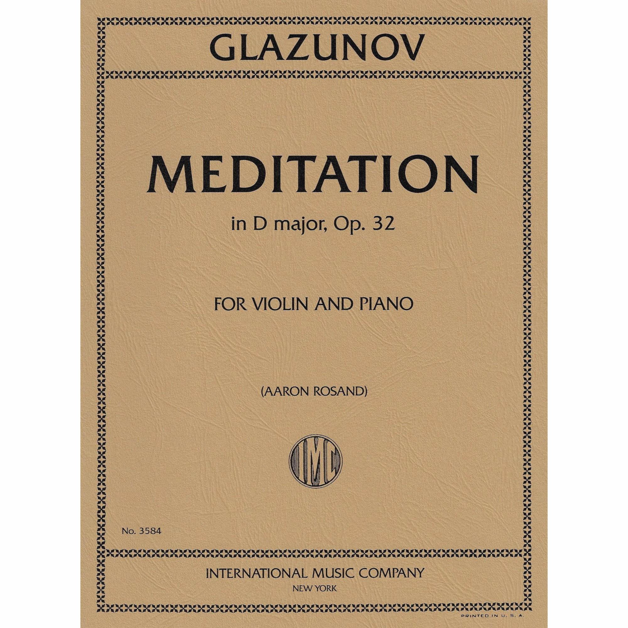 Glazunov -- Meditation in D Major, Op. 32 for Violin and Piano