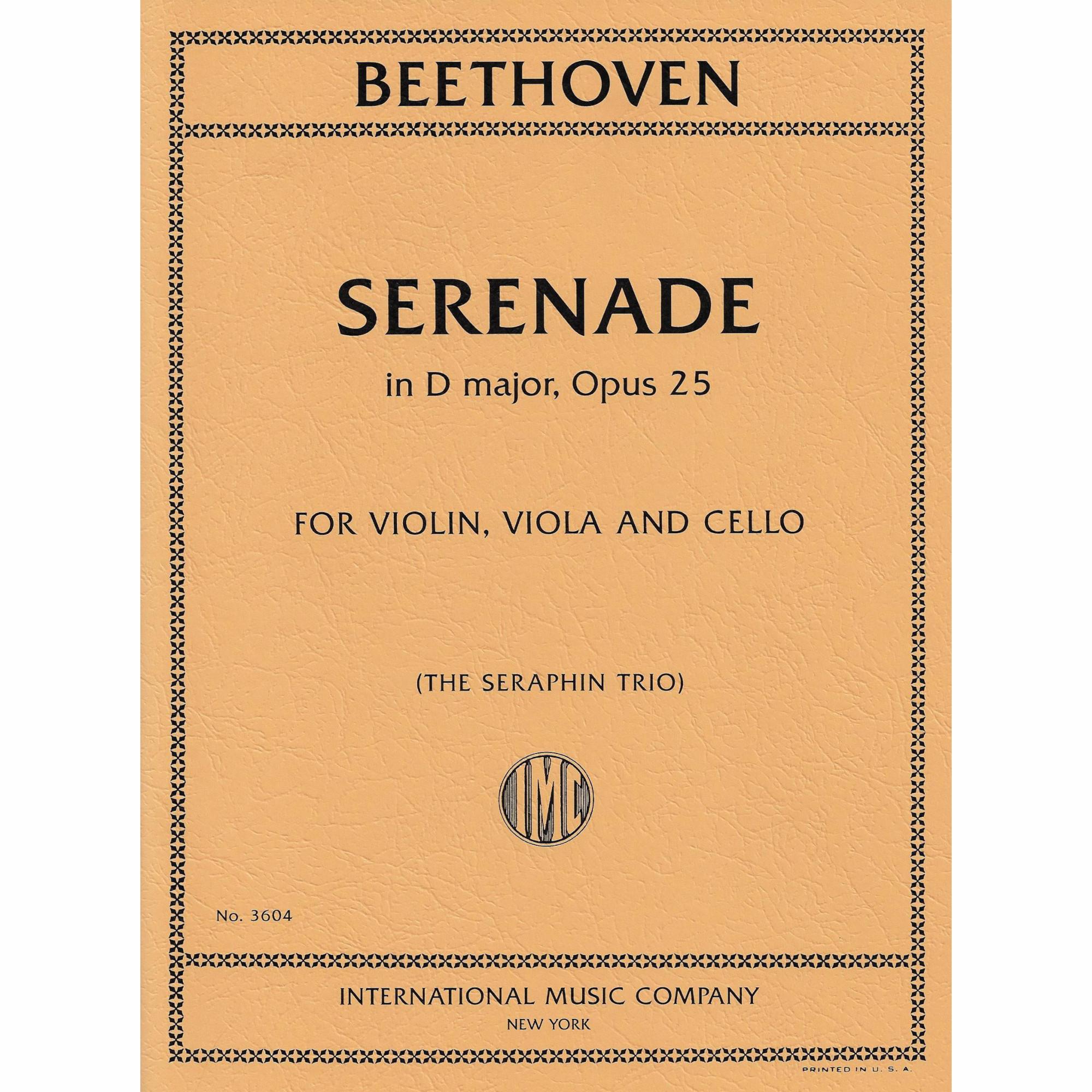 Beethoven -- Serenade in D Major, Op. 25 for Violin, Viola, and Cello