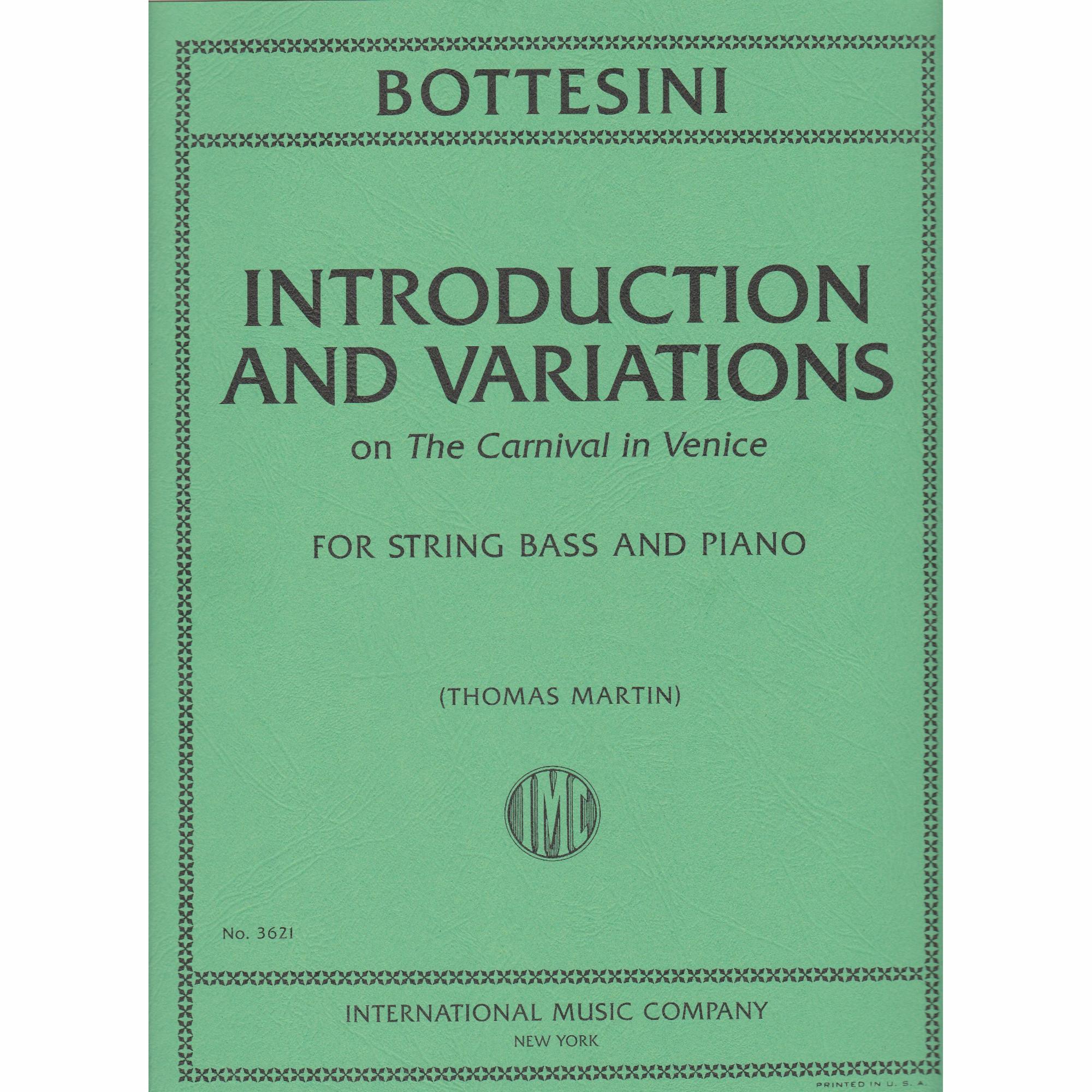Introduction and Variations on The Carnival in Venice for Bass and Piano