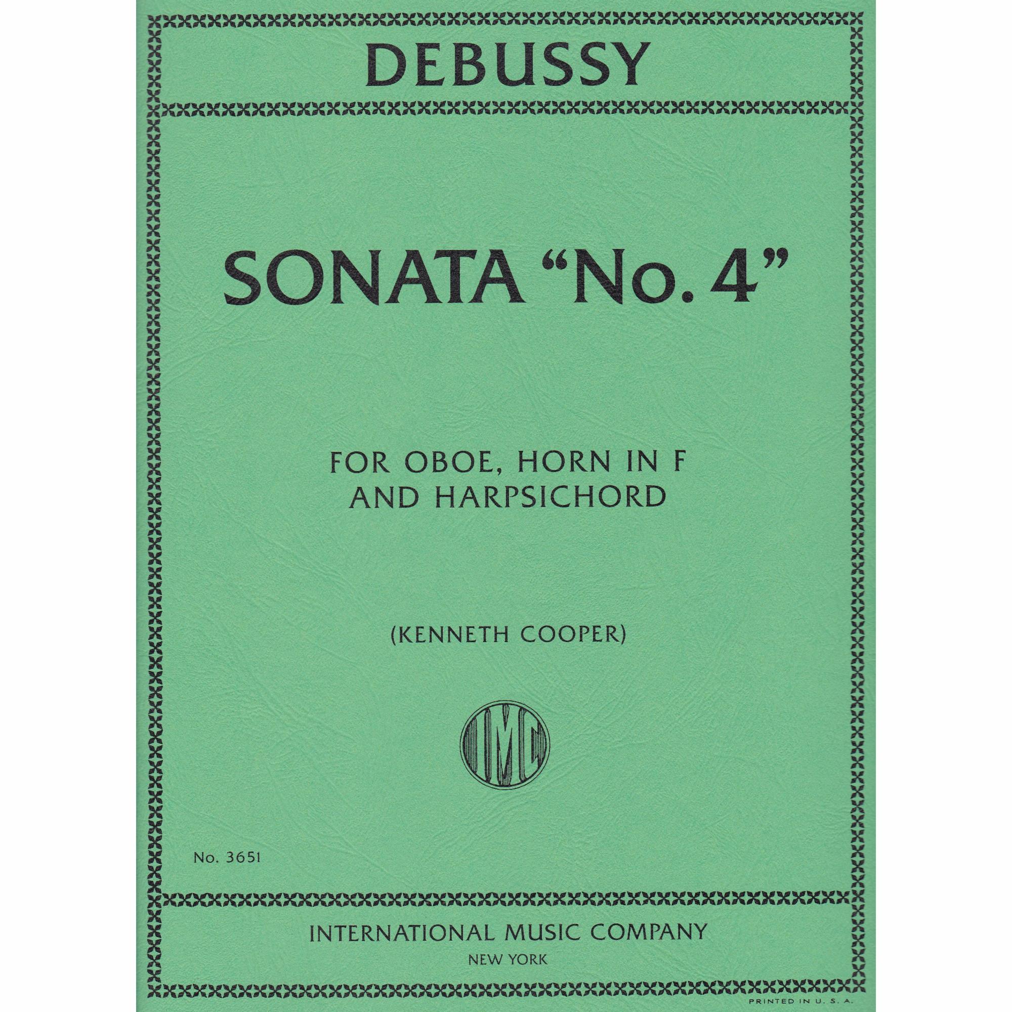 An Imagining of Debussy's Fourth Sonata