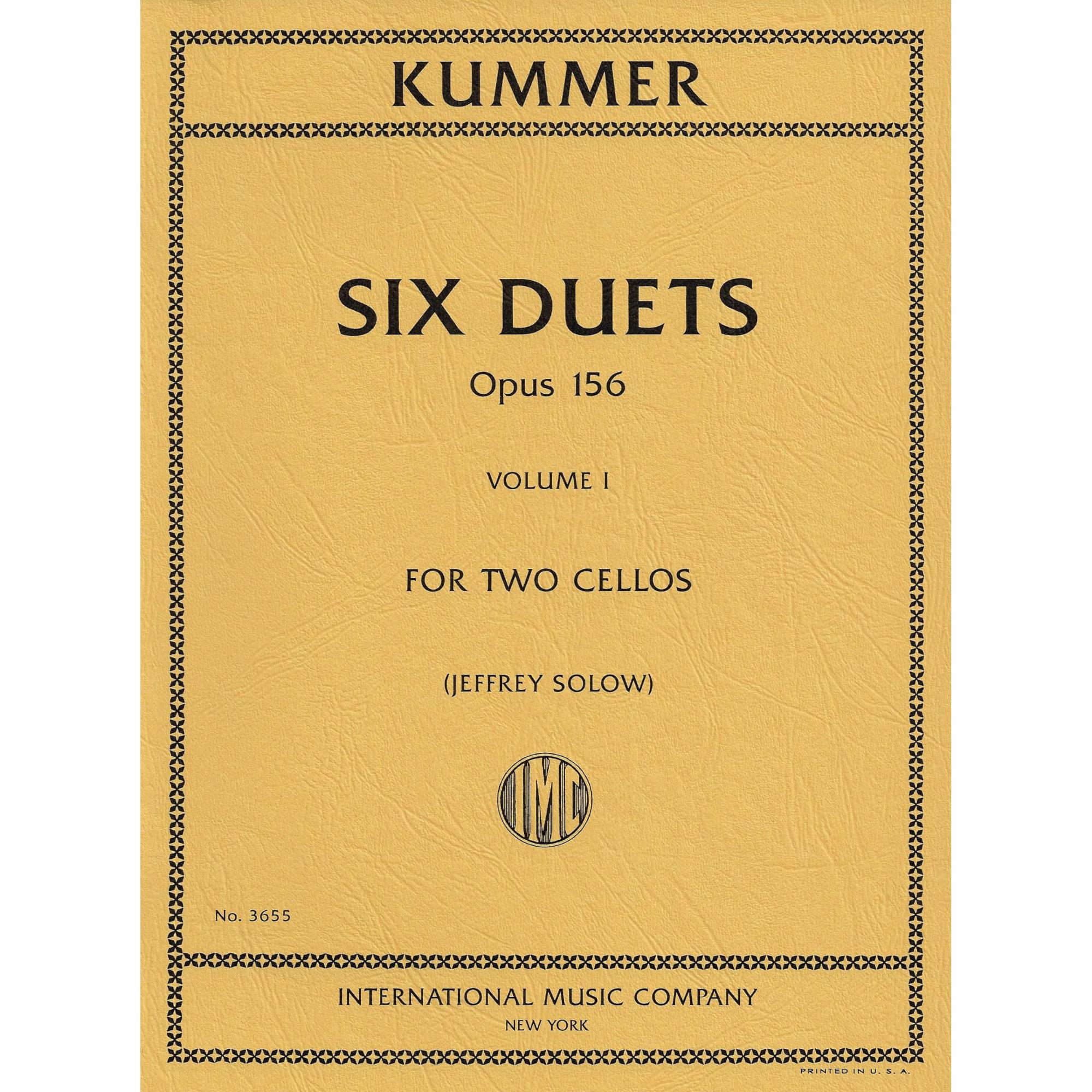 Kummer -- Six Duets, Op. 156, Volume I-II for Two Cellos