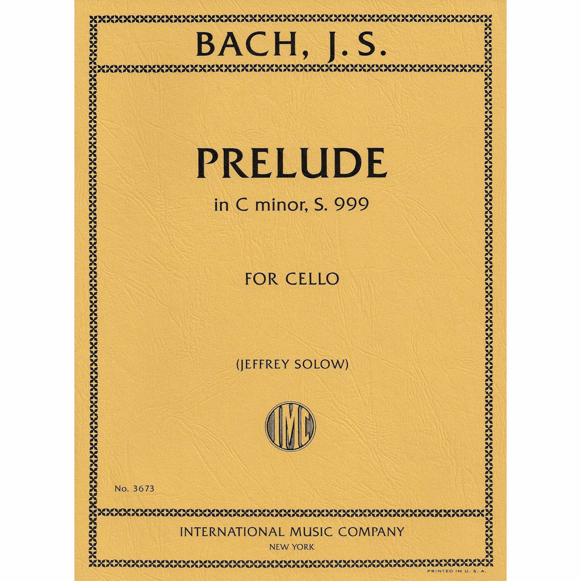 Bach -- Prelude in C minor, S. 999 for Cello