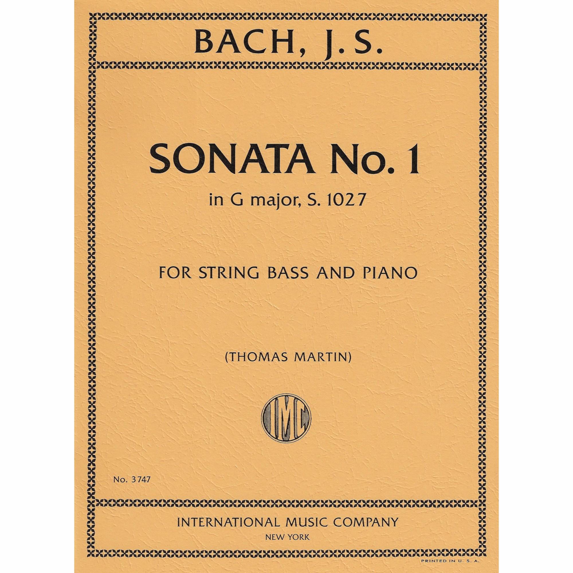 Sonata in G Major, BWV 1027 for Bass and Piano