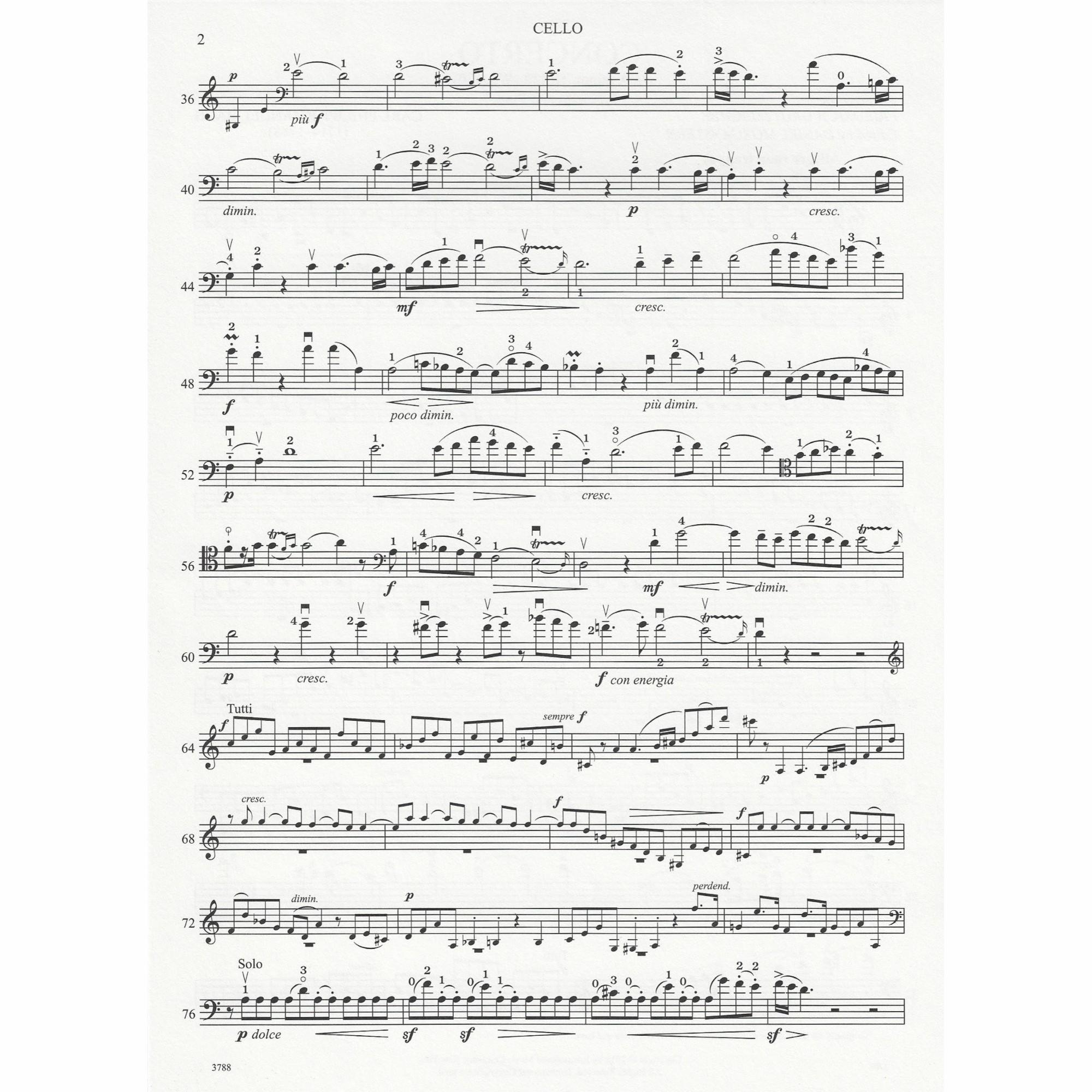 Sample: Cello Part, Pg. 2
