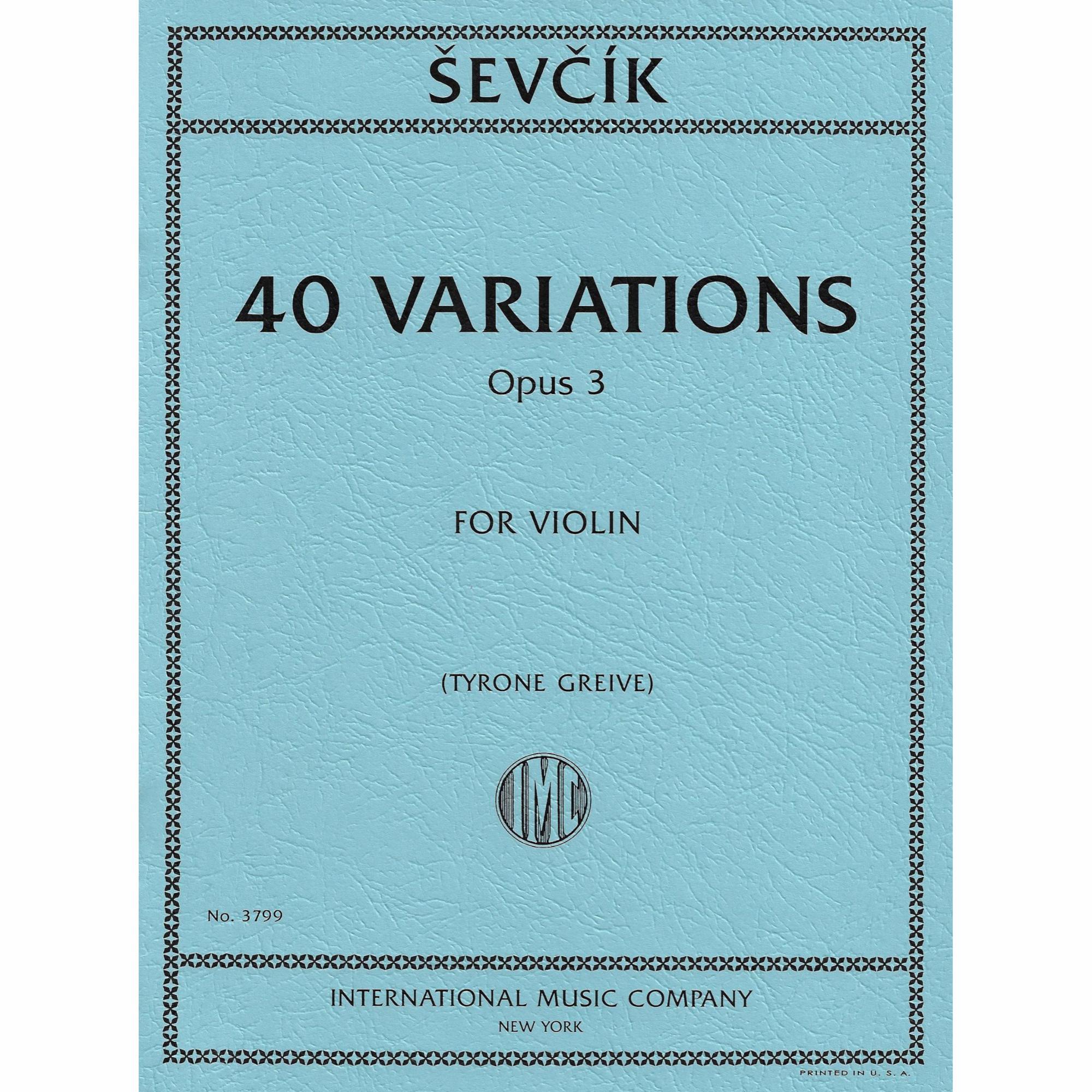 Sevcik -- 40 Variations, Op. 3 for Violin