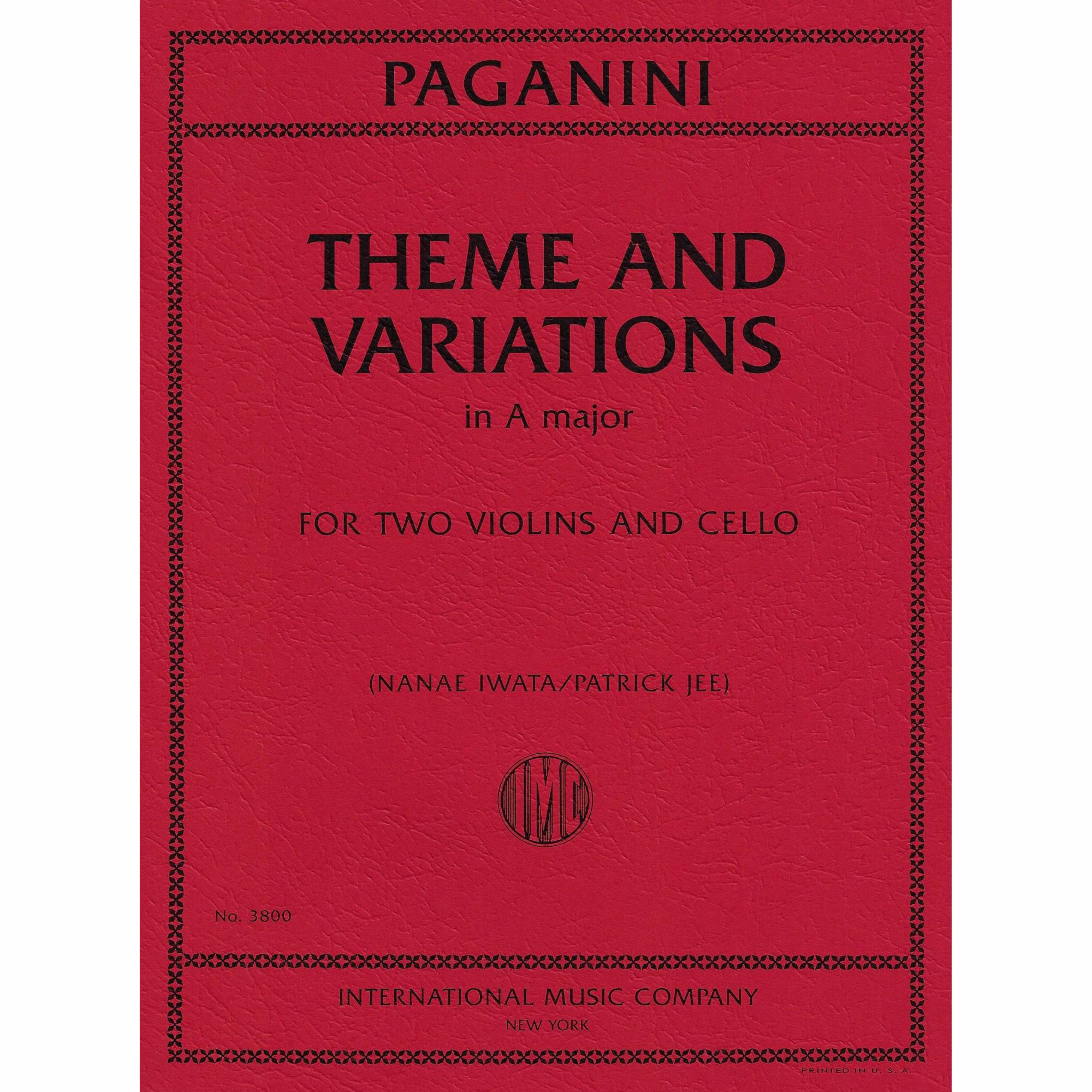 Paganini -- Theme and Variations in A Major for Two Violins and Cello