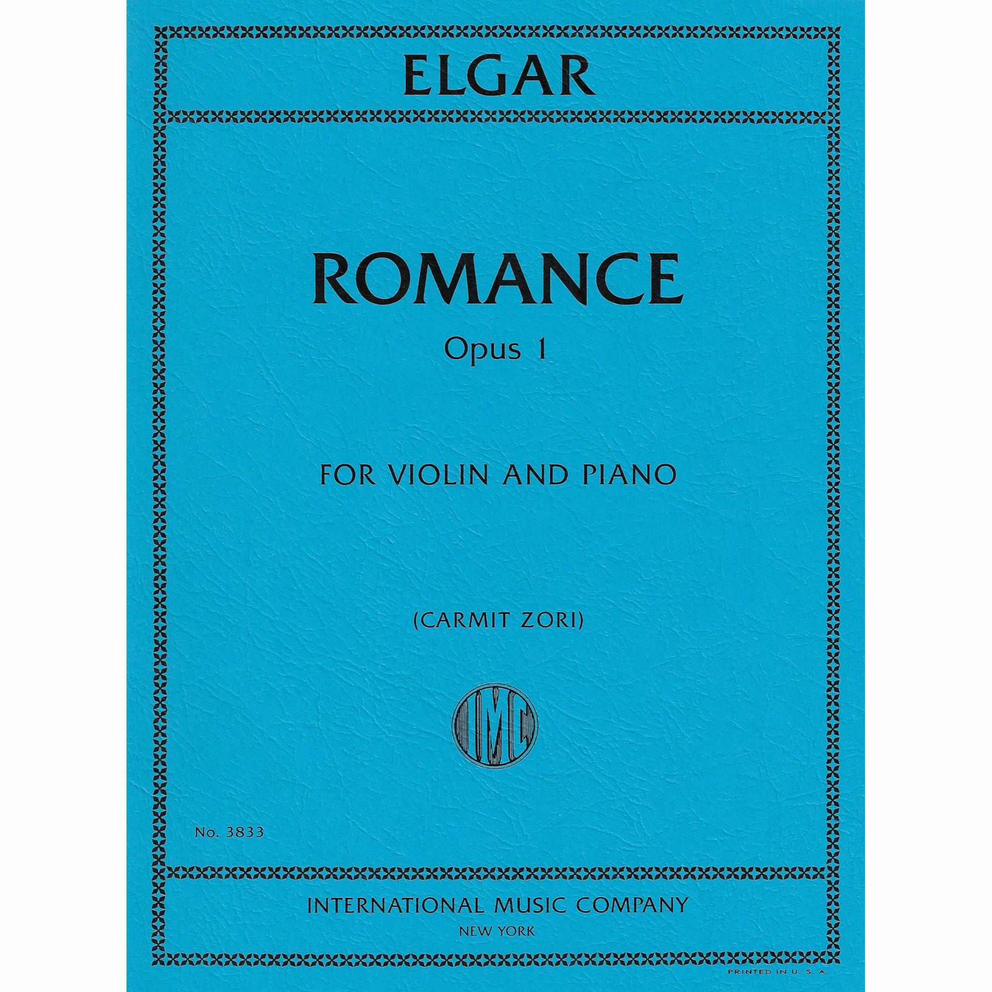 Elgar -- Romance, Op. 1 for Violin and Piano