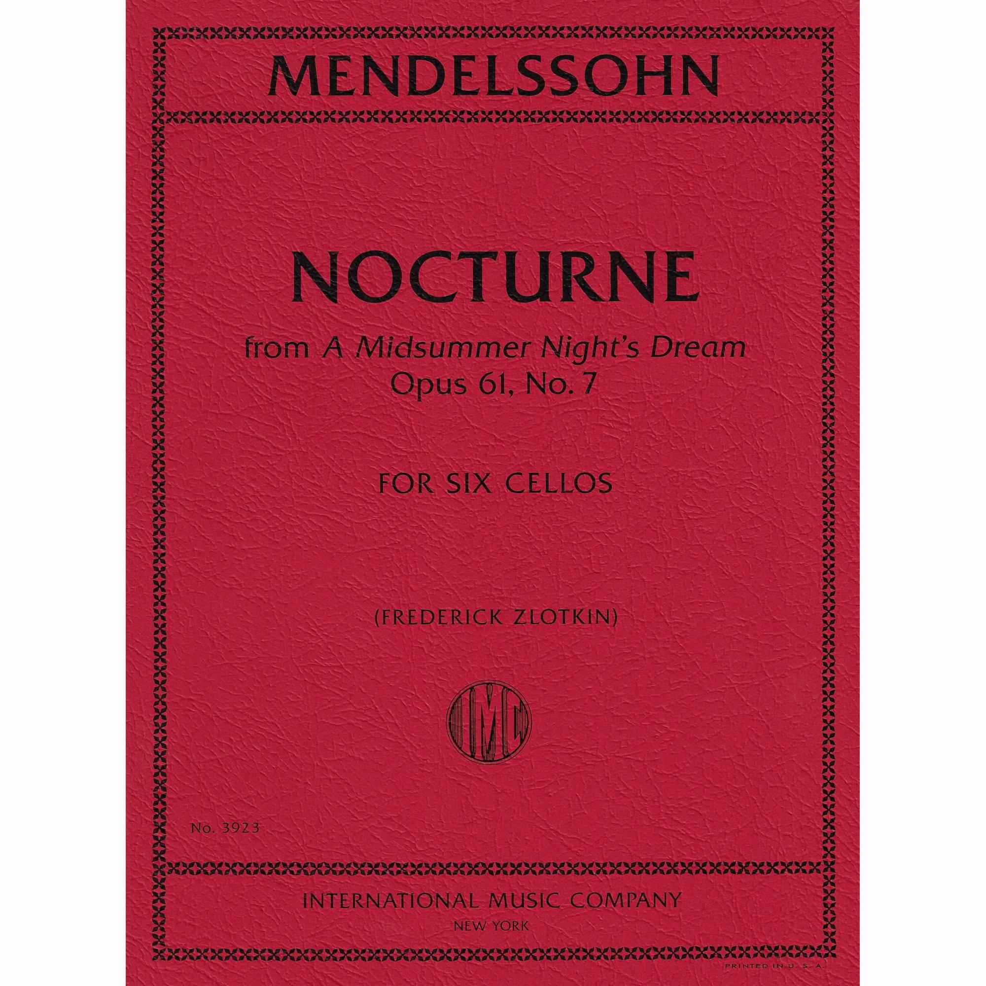 Mendelssohn -- Nocturne, from A Midsummer Night's Dream, Op. 61, No. 7 for Six Cellos