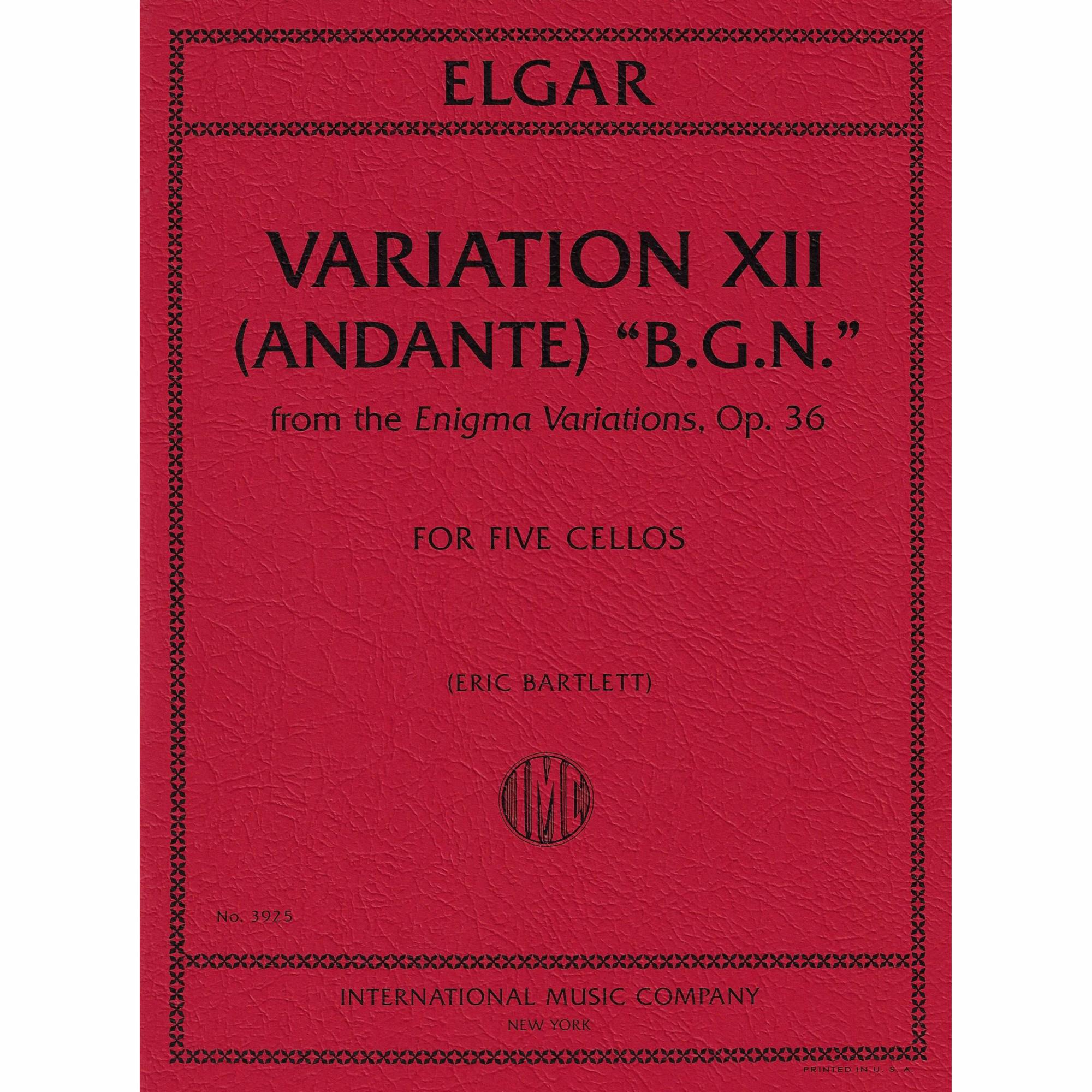 Elgar -- Variation XII, from Enigma Variations for Five Cellos