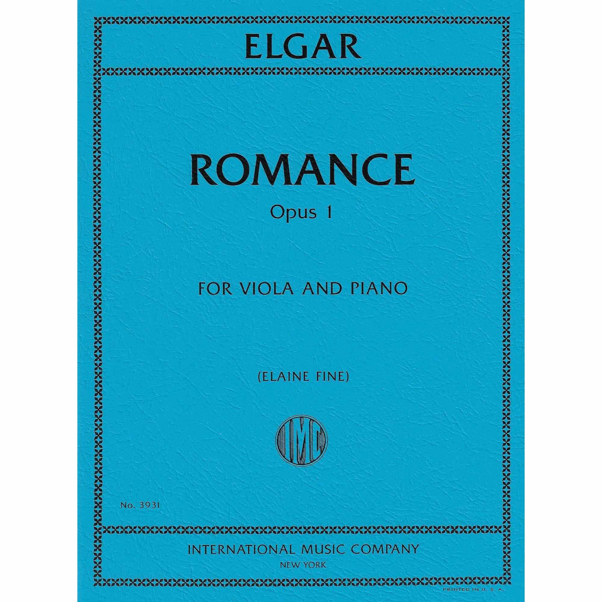 Elgar -- Romance, Op. 1 for Viola and Piano