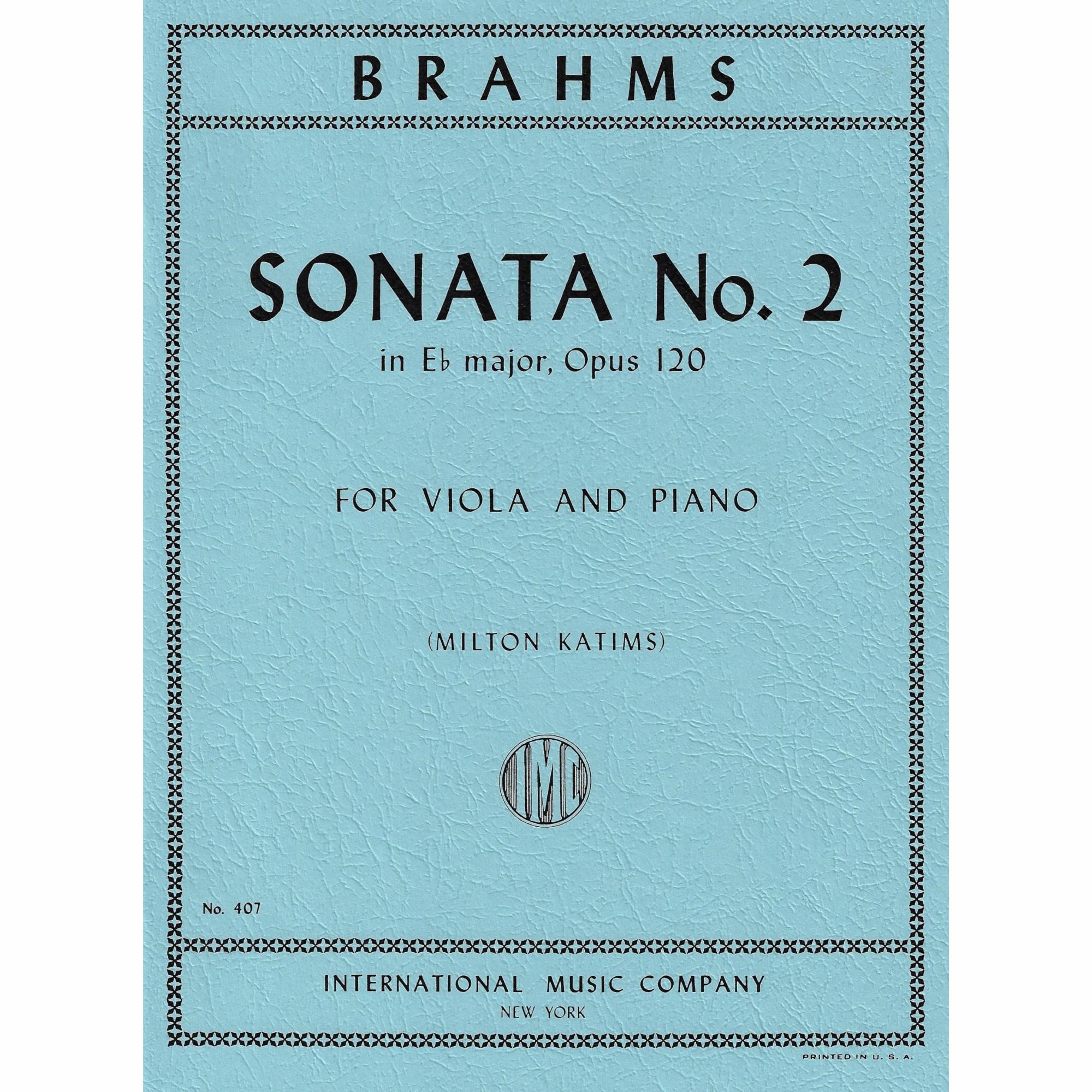 Viola Sonata No. 2 in E-flat Major, Op. 120, No. 2