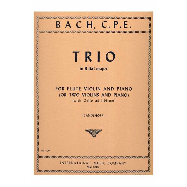 Trio in Bb Major for 2 Violins and Piano