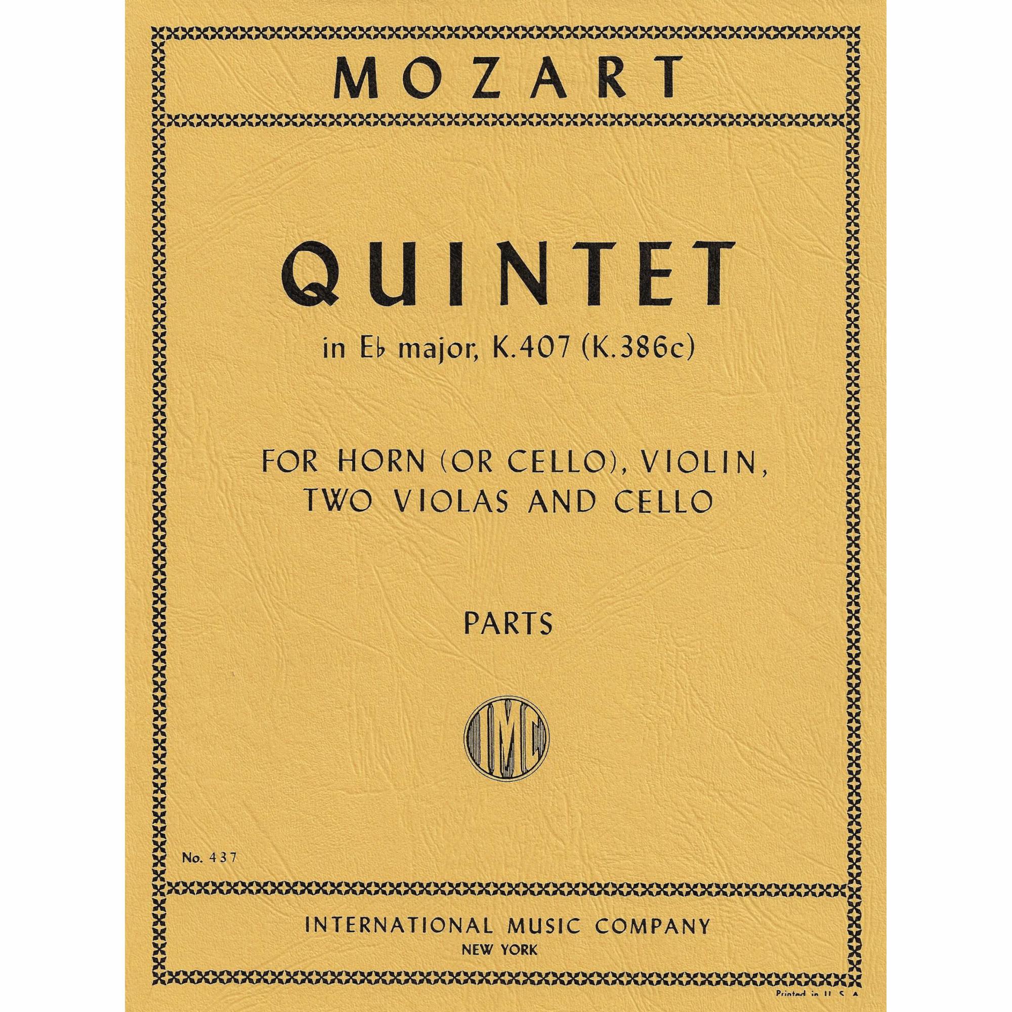 Mozart -- Horn Quintet in E-flat Major, K 407