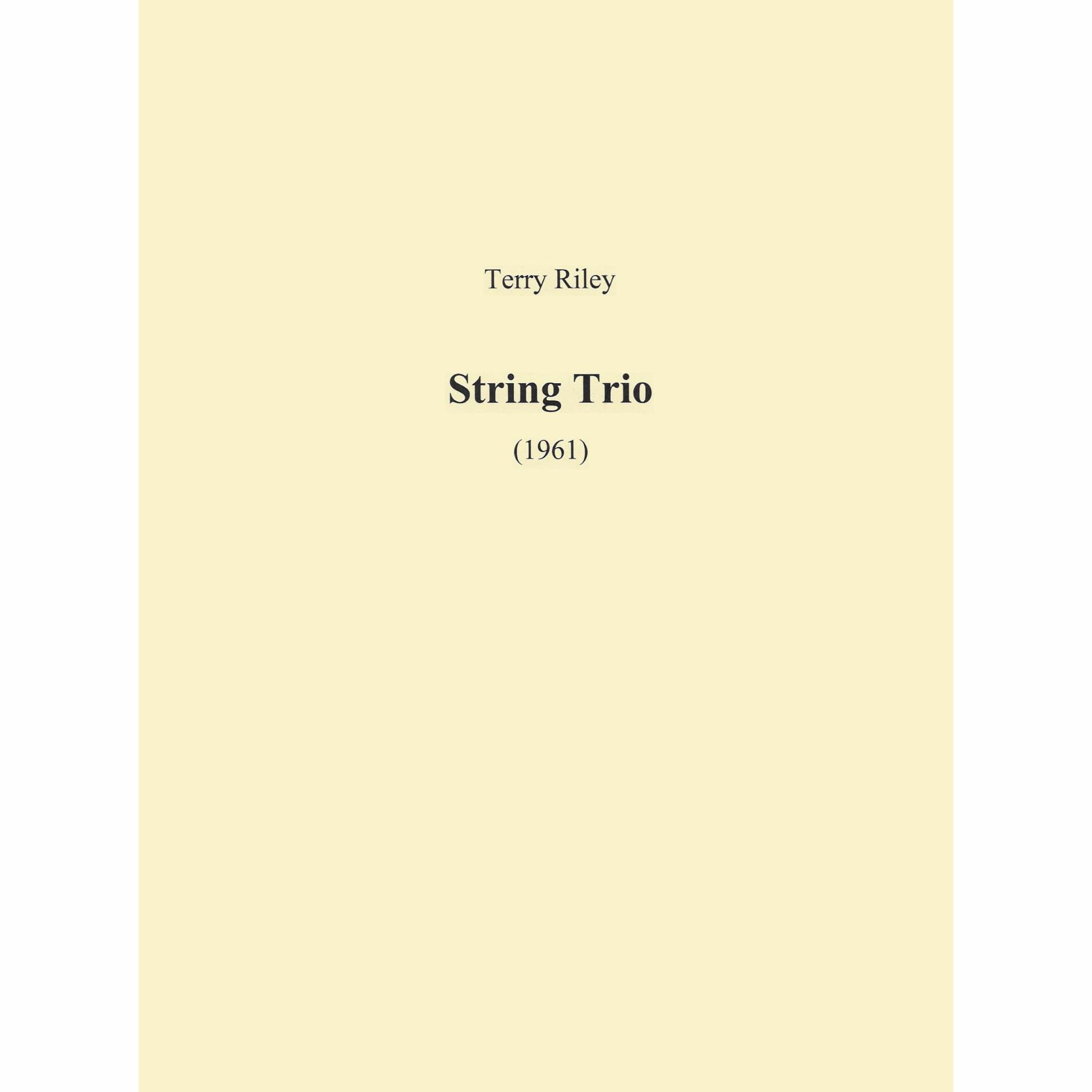 Riley -- String Trio