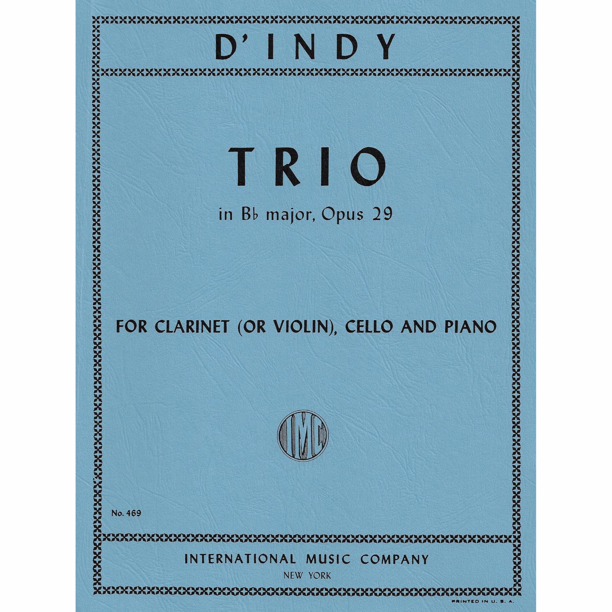 d'Indy -- Clarinet Trio in B-flat Major, Op. 29